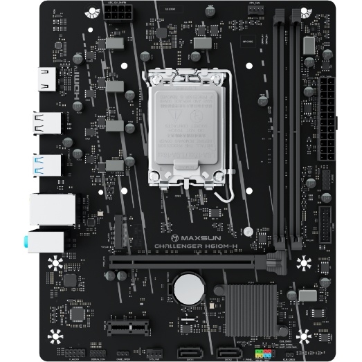 Материнская плата Maxsun MS-Challenger H610M-H V1 H610, LGA1700, 2*DDR4, 1*PCIEx16, 1*PCIEx1, 1*M.2,