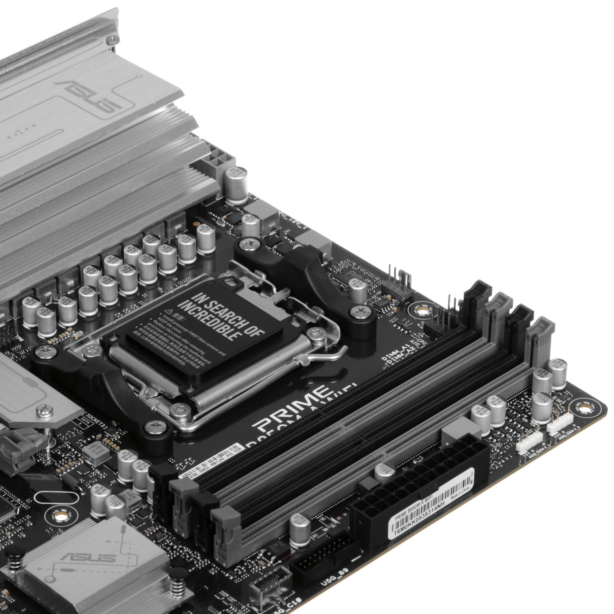 Материнская плата ASUS PRIME B850M-A WIFI, AM5, AMD B850, 4xDDR5, 4xSATA, 3xM.2, 1xPCIe 5.0 x16, 1xP
