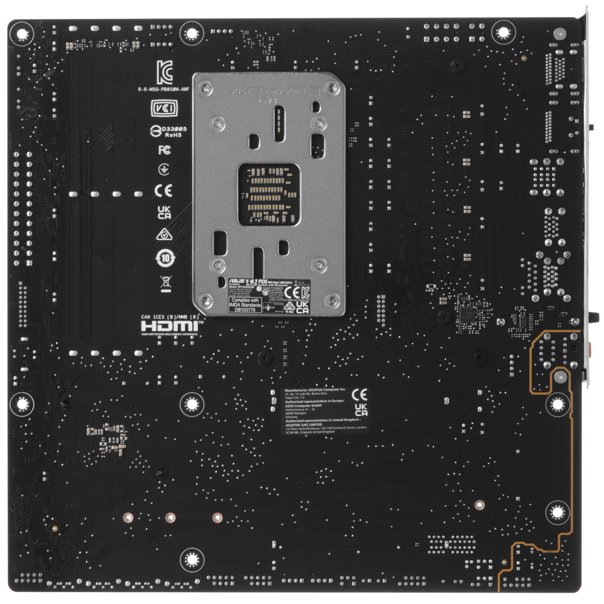 Материнская плата ASUS PRIME B850M-A WIFI, AM5, AMD B850, 4xDDR5, 4xSATA, 3xM.2, 1xPCIe 5.0 x16, 1xP