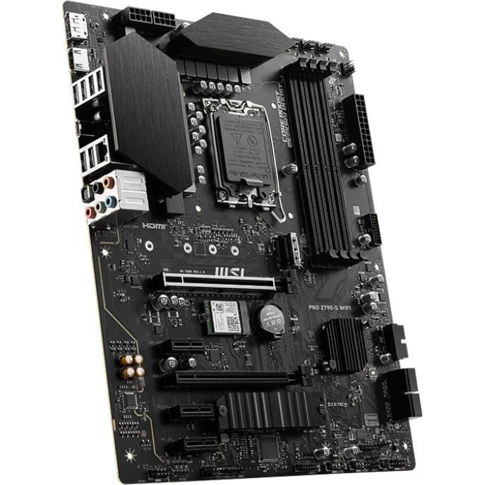 Материнская плата MSI PRO Z790-S WIFI, LGA 1700, ATX, 4xDDR5, 1xPCIe 5.0 x16, 4xM.2, 4xSATA, 1xHDMI,