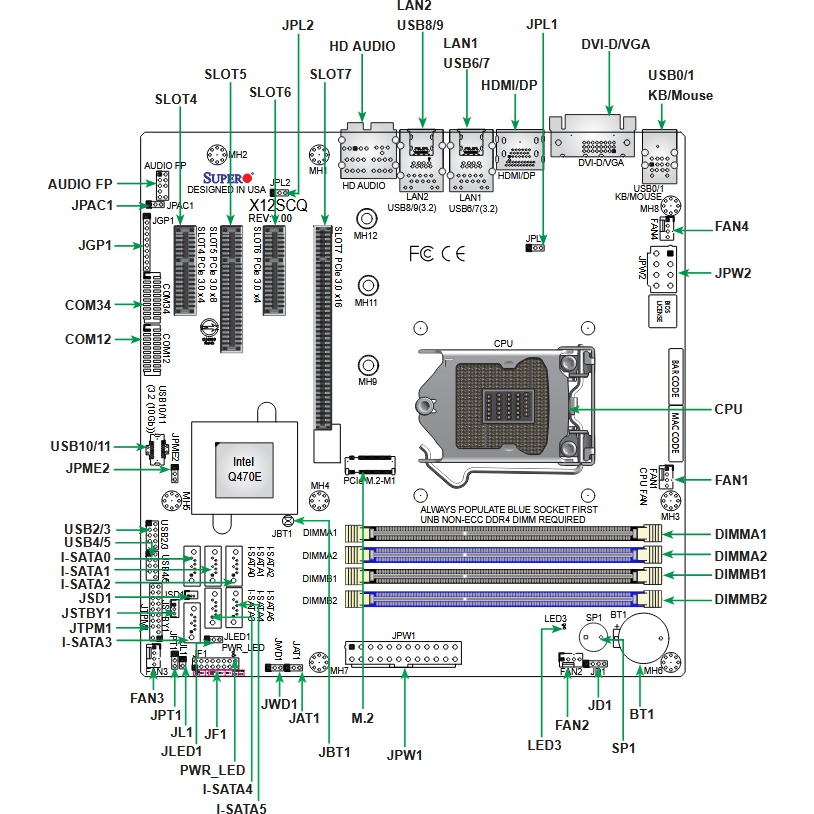 Материнская плата Supermicro MBD-X12SCQ-B