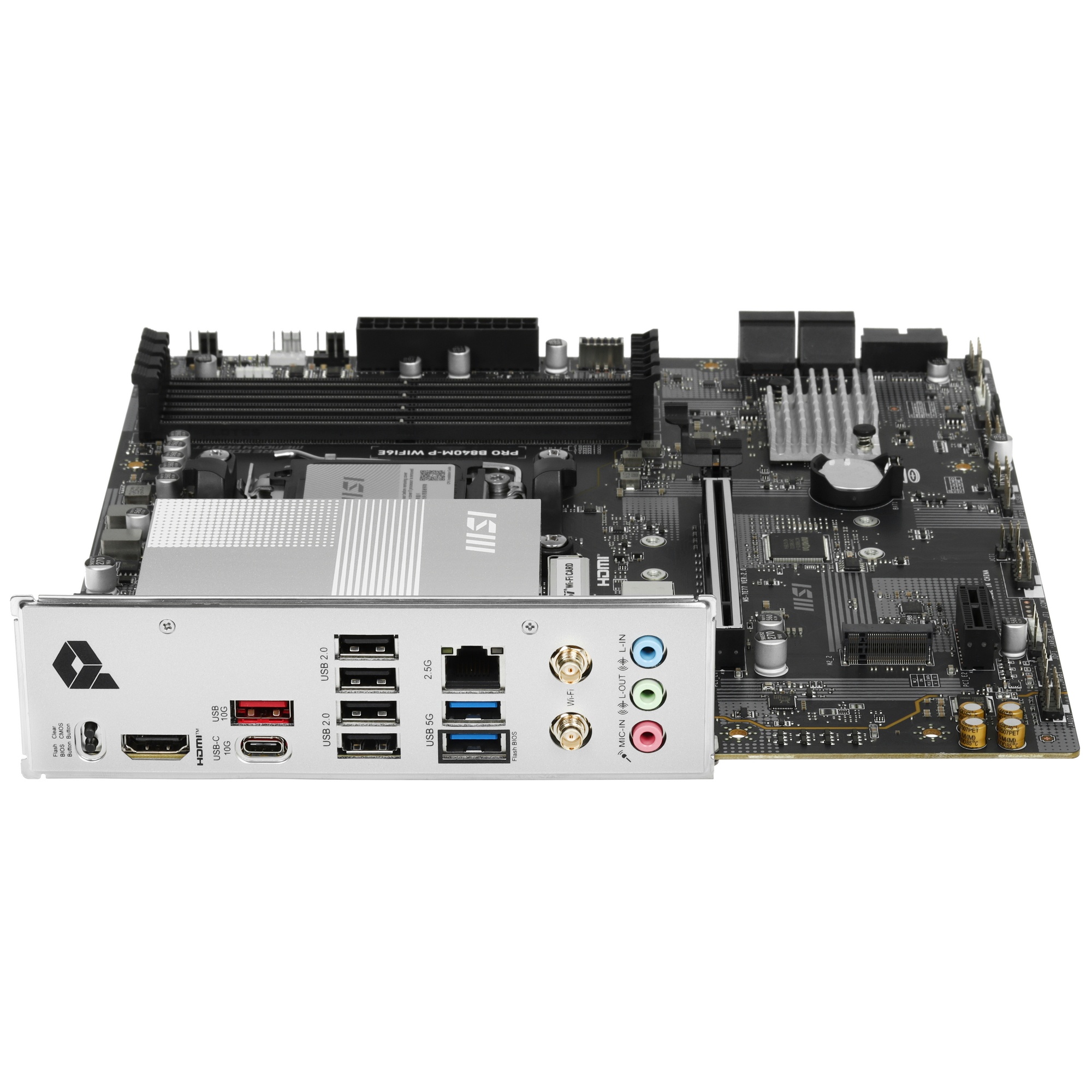 Материнская плата MSI PRO B840M-P WIFI6E SocketAM5 AMD B840 4xDDR5 ATX AC`97 8ch(7.1) 2.5Gg RAID+HDM