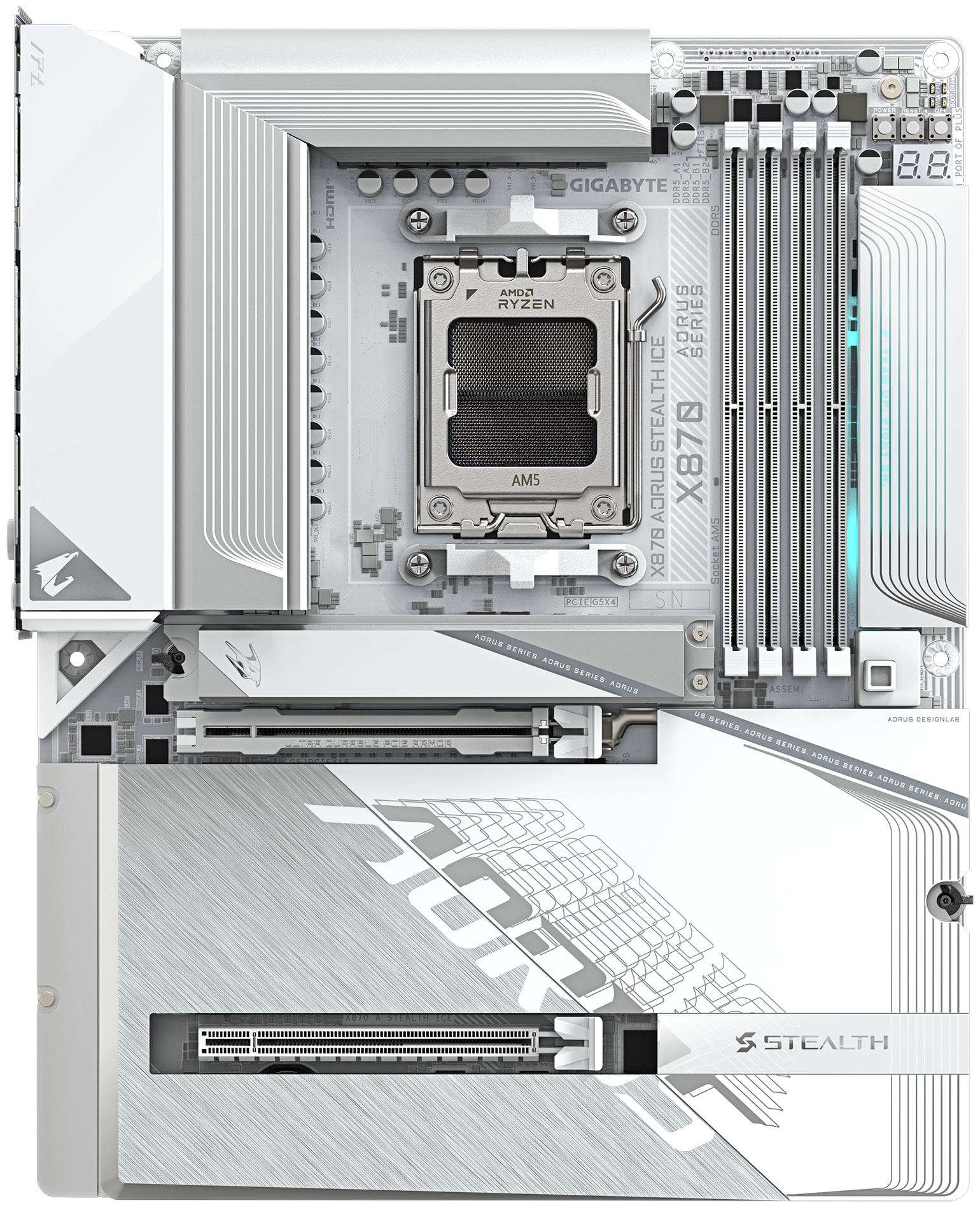 Материнская плата GigaByte X870 Aorus Stealth Ice rev. 1.0
