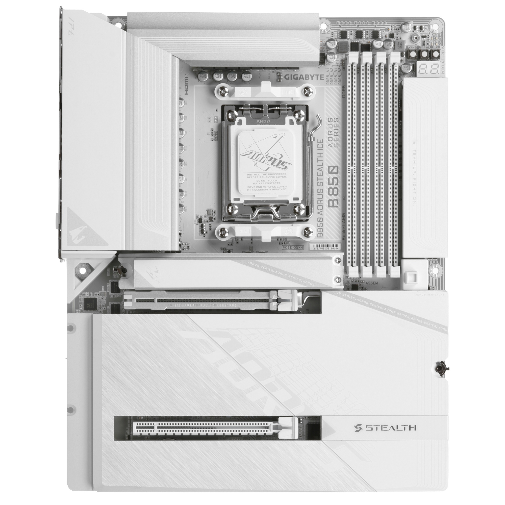 Материнская плата Gigabyte B850 AORUS STEALTH ICE, RTL
