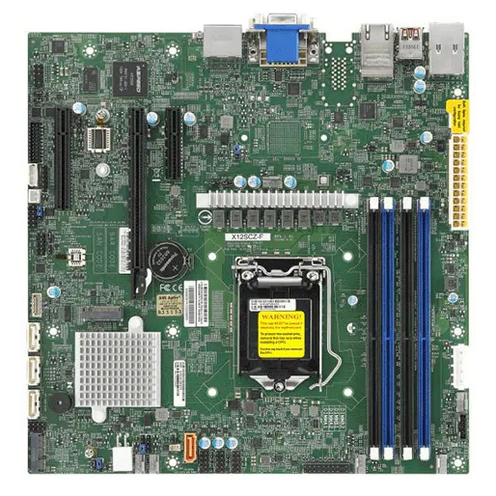 Материнская плата Supermicro X12SCZ-F-B Socket LGA1200 Intel W480E 4DDR4 ECC/DDR4 MicroATX