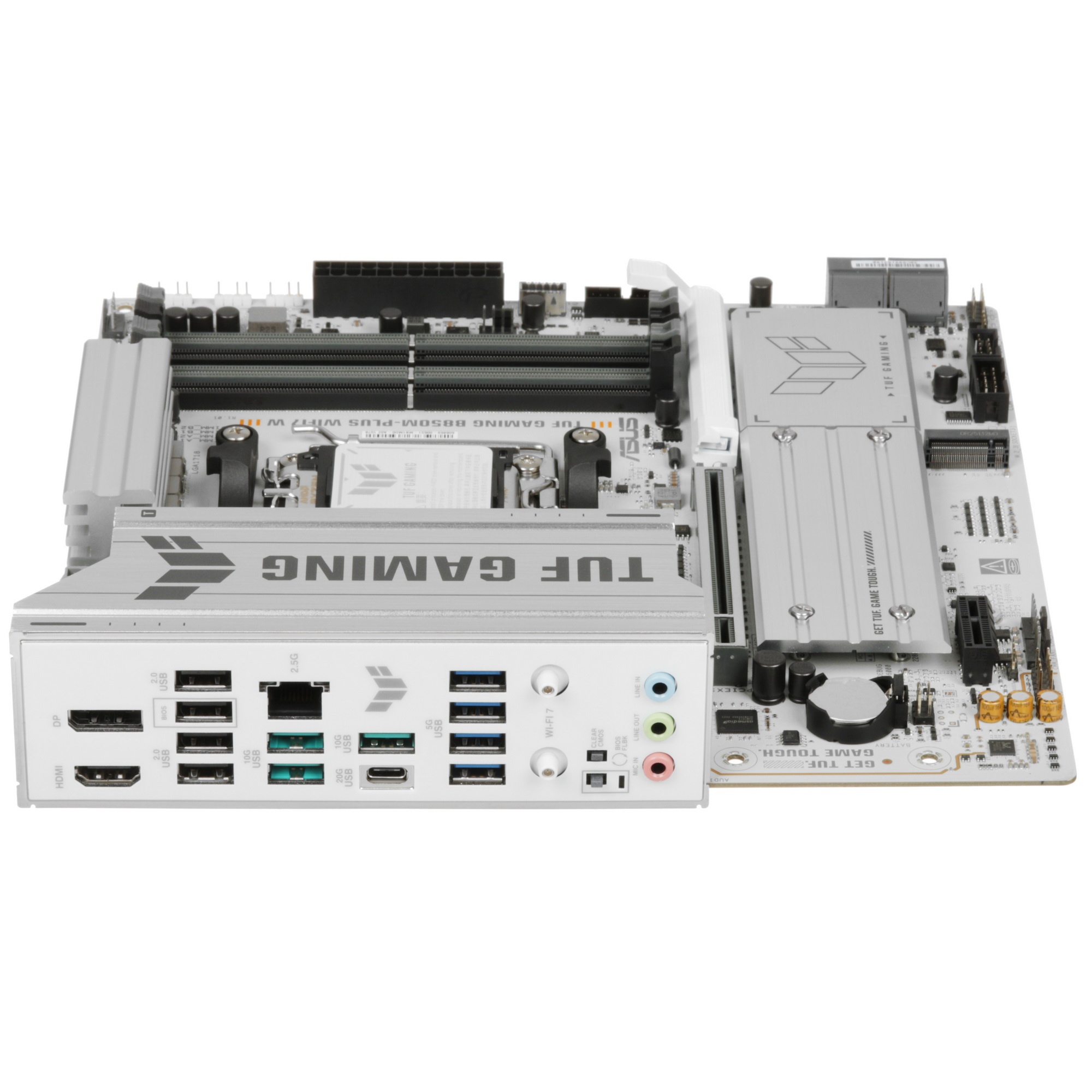 Материнская плата Asus TUF GAMING B850M-PLUS WIFI7 W SocketAM5 AMD B850 4xDDR5 mATX AC`97 8ch(7.1) 2