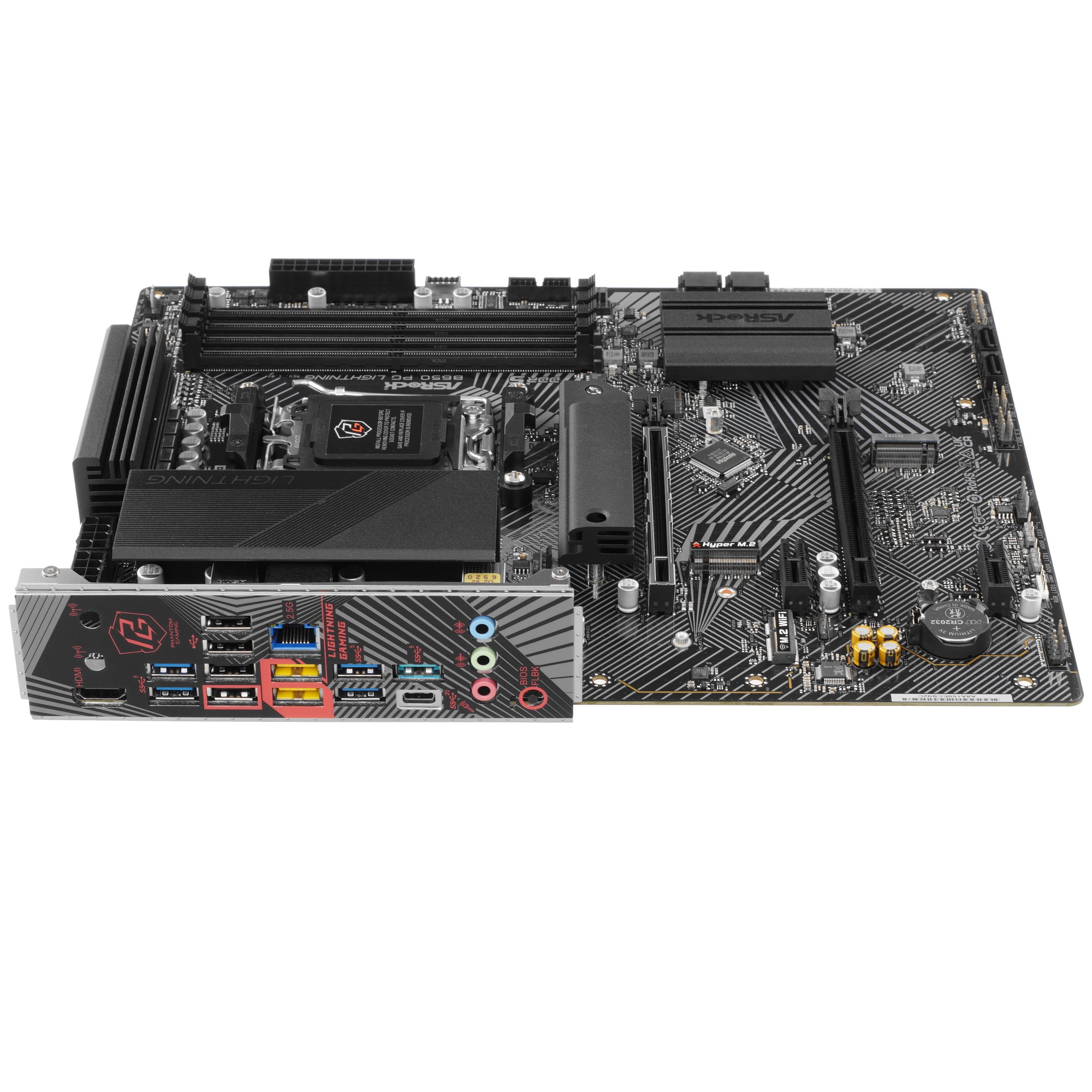 Материнская плата ASRock B650 PG Lightning, AM5, AMD B650, 4xDDR5, 4xSATA, 3xM.2, 1xPCI-E 4.0 x16, 1