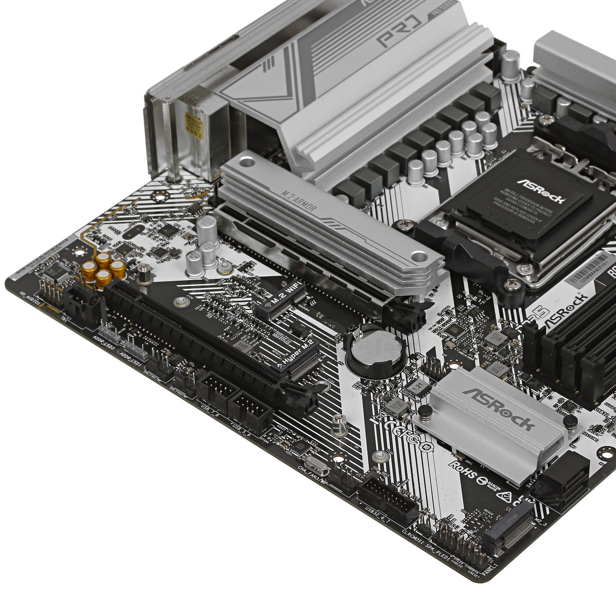 Материнская плата ASRock B650M PRO RS, Socket AM5, AMD B650, 4xDDR5-5200, HDMI+DP, 2xPCI-Ex16, 4xSAT