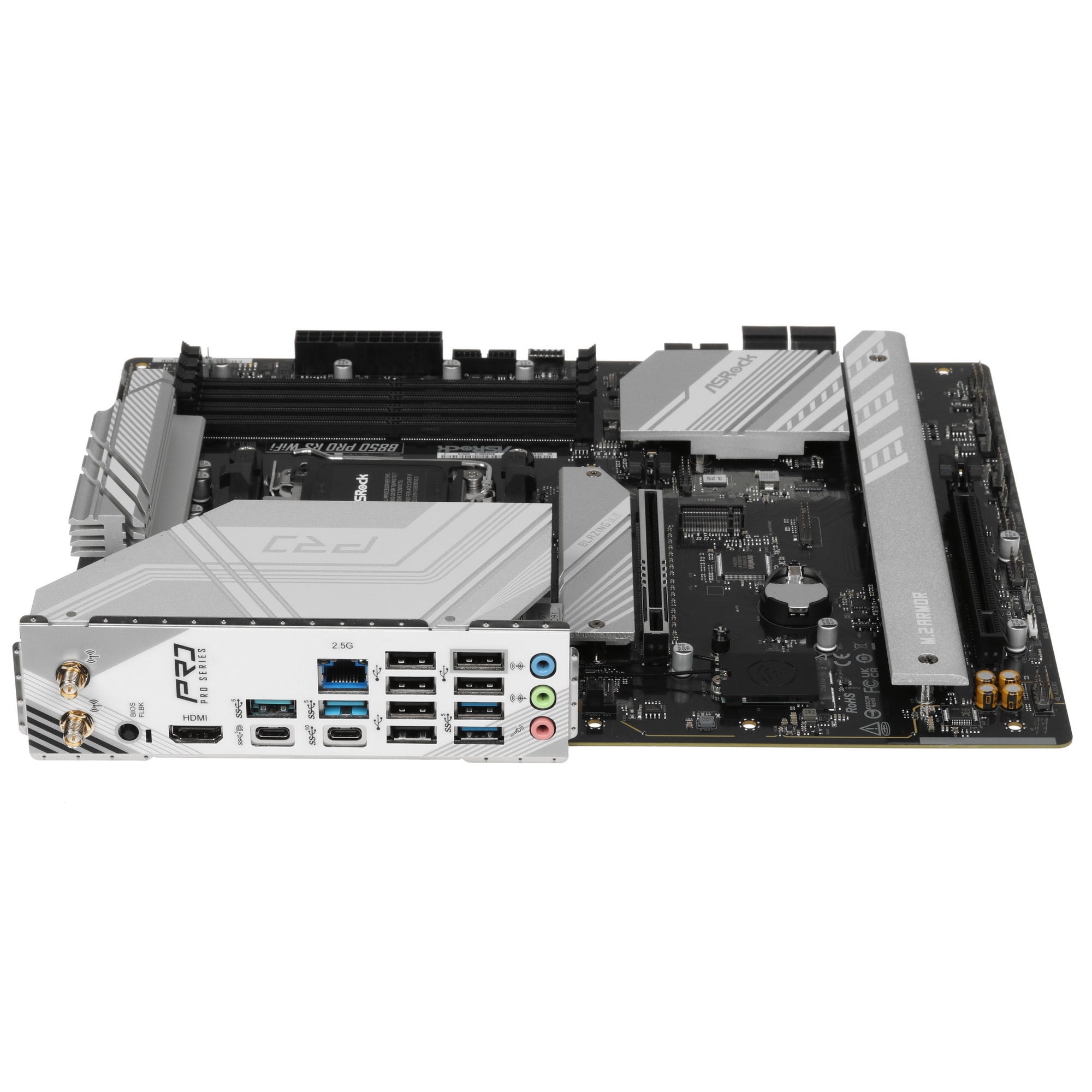 Материнская плата ASROCK B850 PRO RS WIFI, AM5, B850, 4*DDR5, 4*SATA, 4*M.2, 6*USB 2.0, 4*USB 3.2, 2