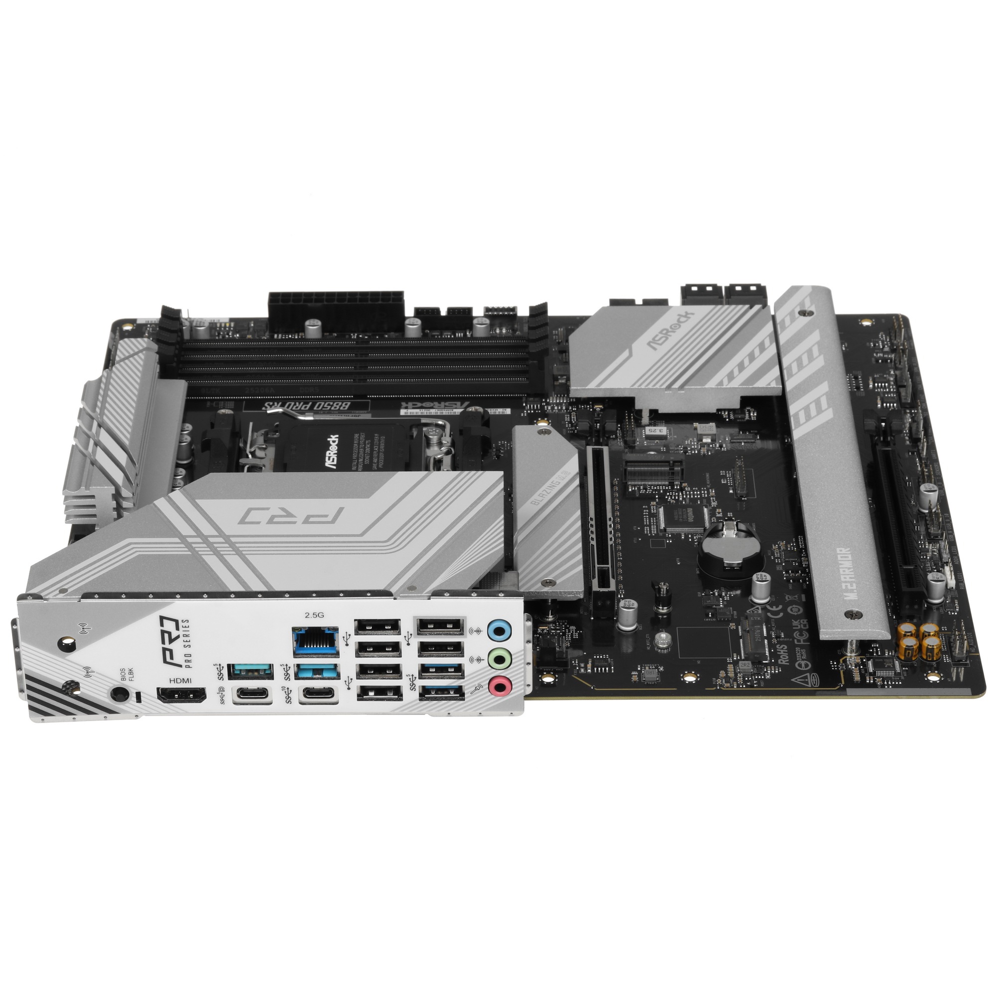 Материнская плата ASROCK B850 PRO RS , AM5, B850, 4*DDR5, 4*SATA, 4*M.2, 6*USB 2.0, 4*USB 3.2, 2*Typ