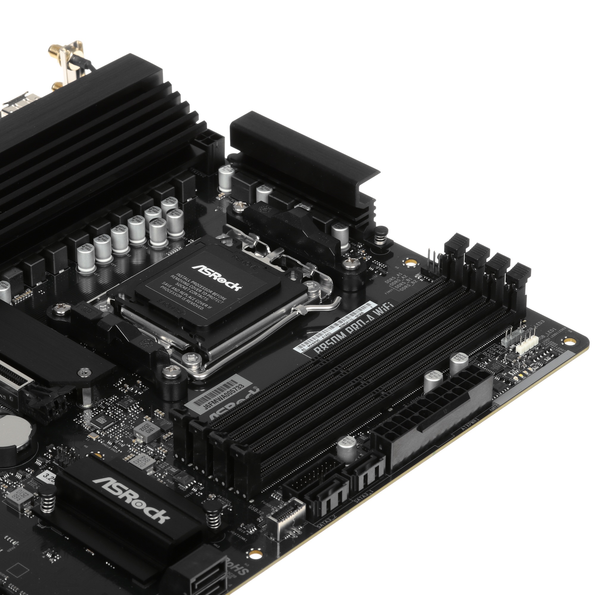 Материнская плата ASROCK B850M PRO-A WIFI, AM5, B850, 4*DDR5, 4*SATA, 4*M.2, 4*USB 2.0, 3*USB 3.2, 2