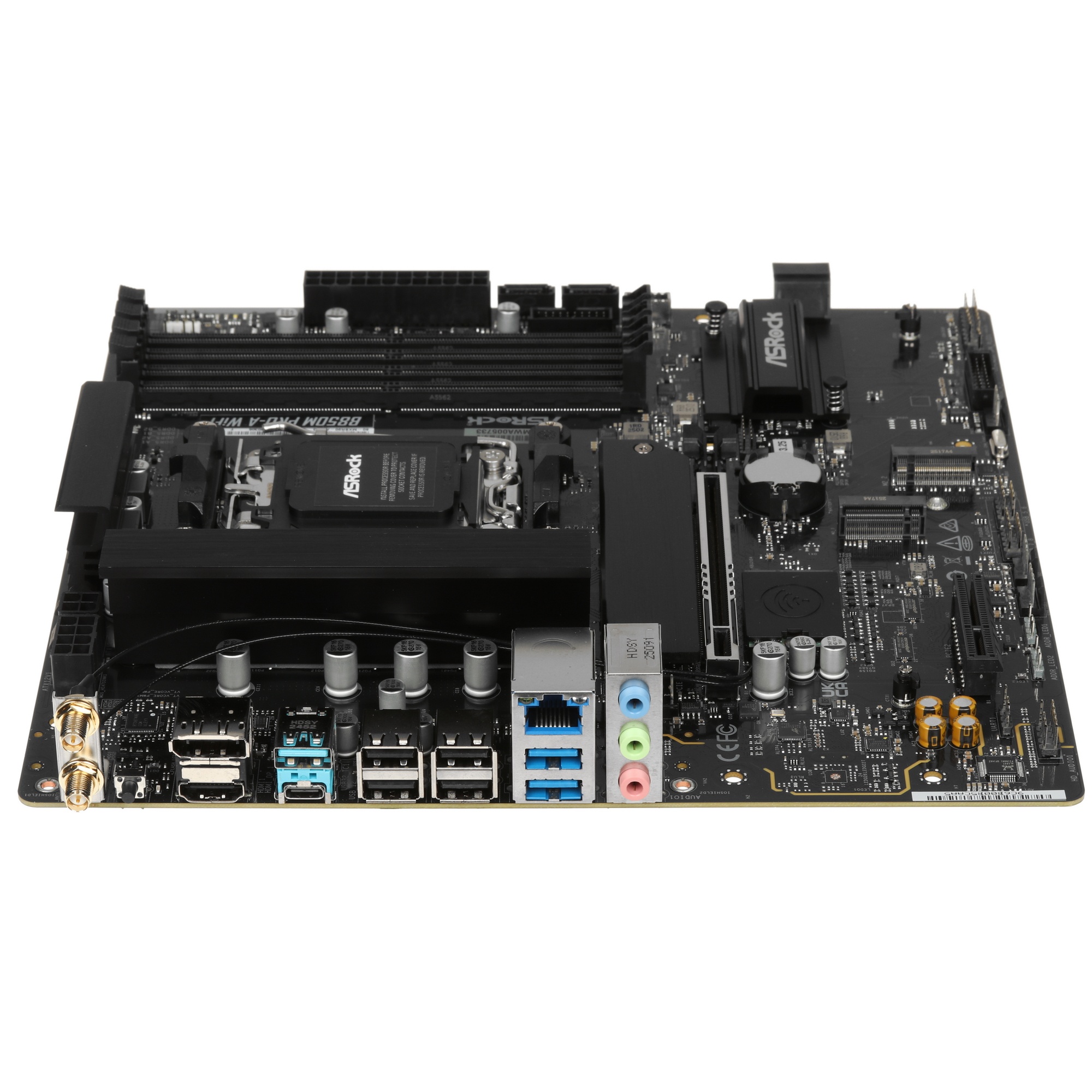 Материнская плата ASROCK B850M PRO-A WIFI, AM5, B850, 4*DDR5, 4*SATA, 4*M.2, 4*USB 2.0, 3*USB 3.2, 2
