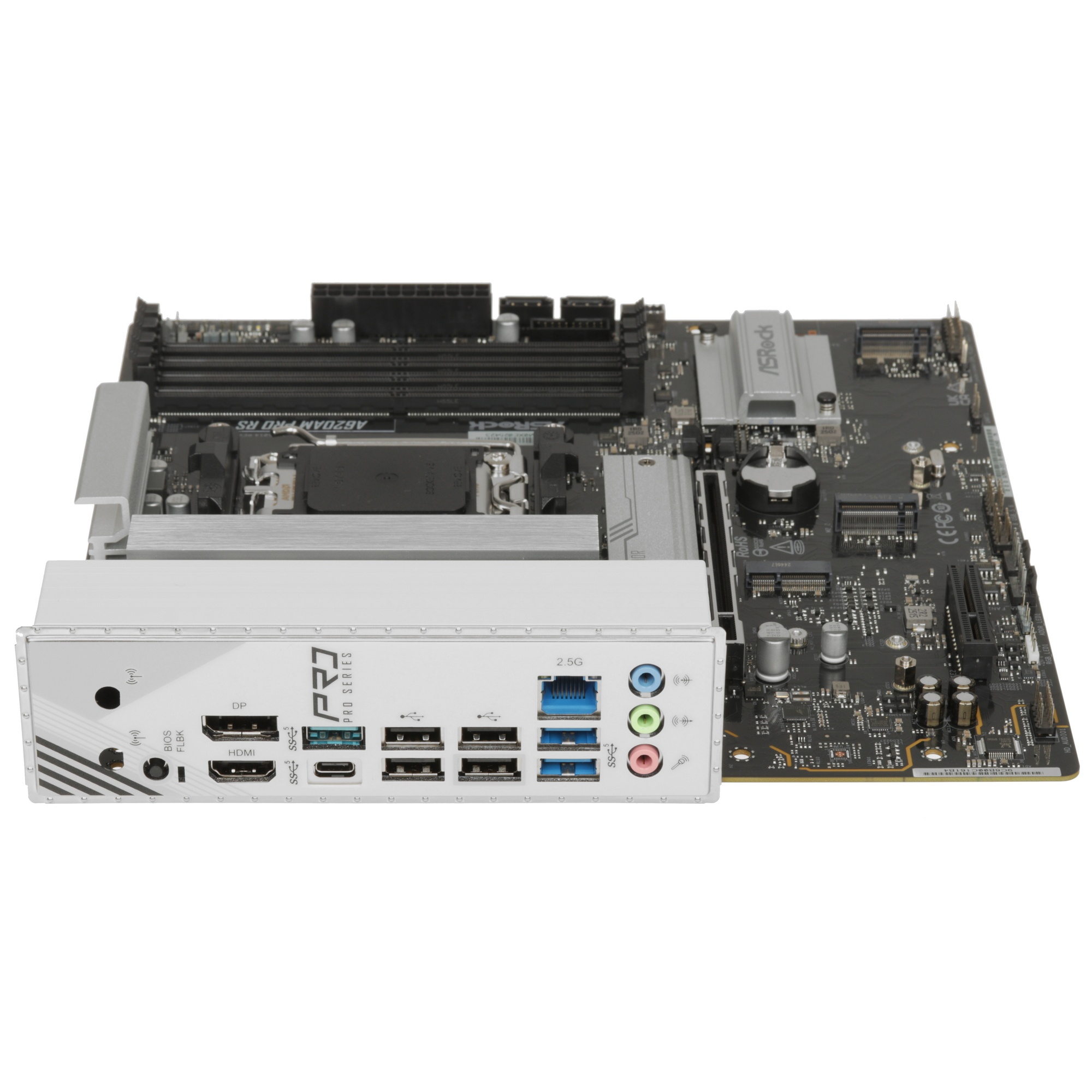 Материнская плата ASROCK A620AM Pro RS, AM5, AMD A620, 4xDDR5, 2xSATA, 3xM.2, 1xPCIe 4.0 x16, 1xPCIe