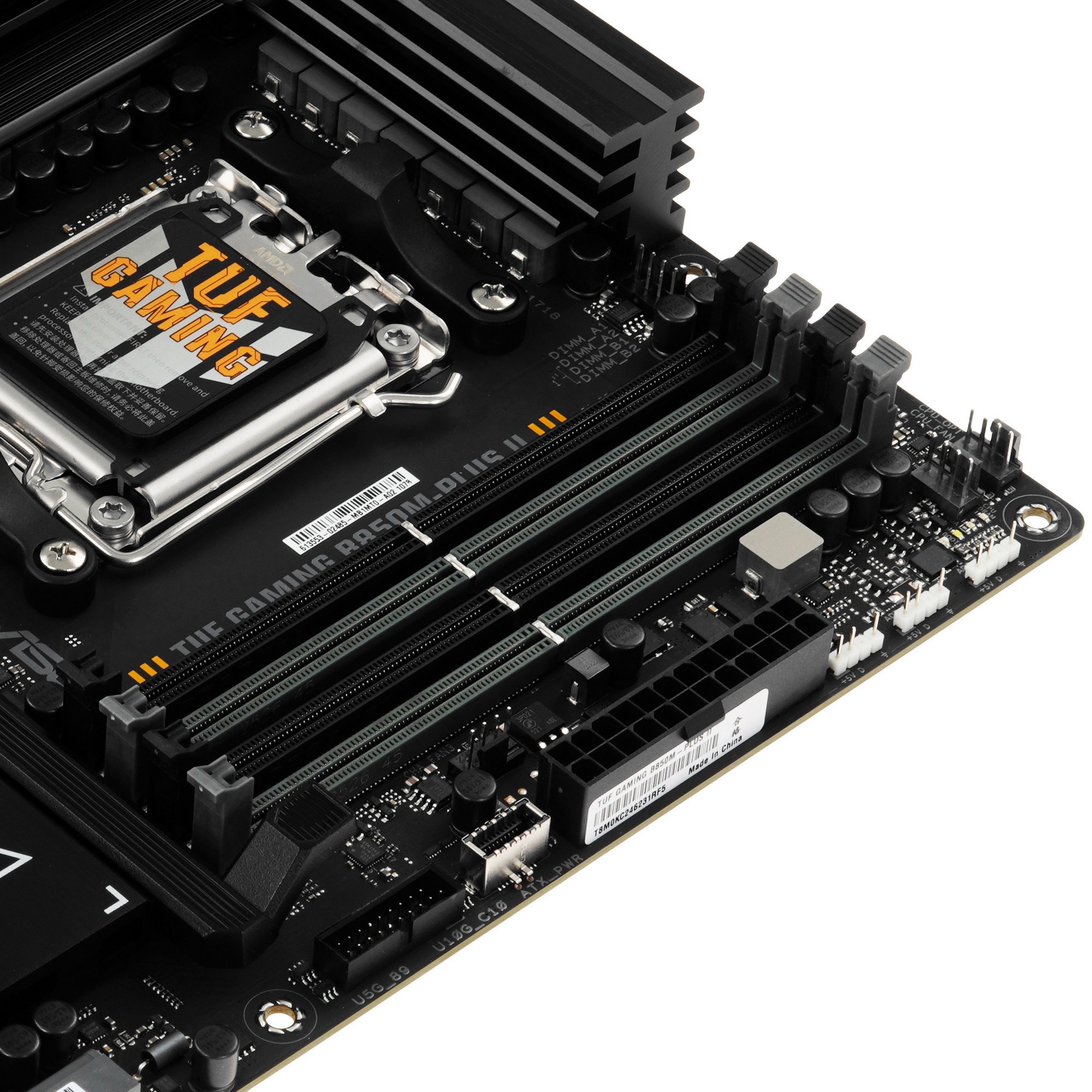Материнская плата ASUS TUF GAMING B850M-PLUS II, AM5, B850, 4*DDR5, 4*SATA, 3*M.2, 7*USB 3.2, 4*USB
