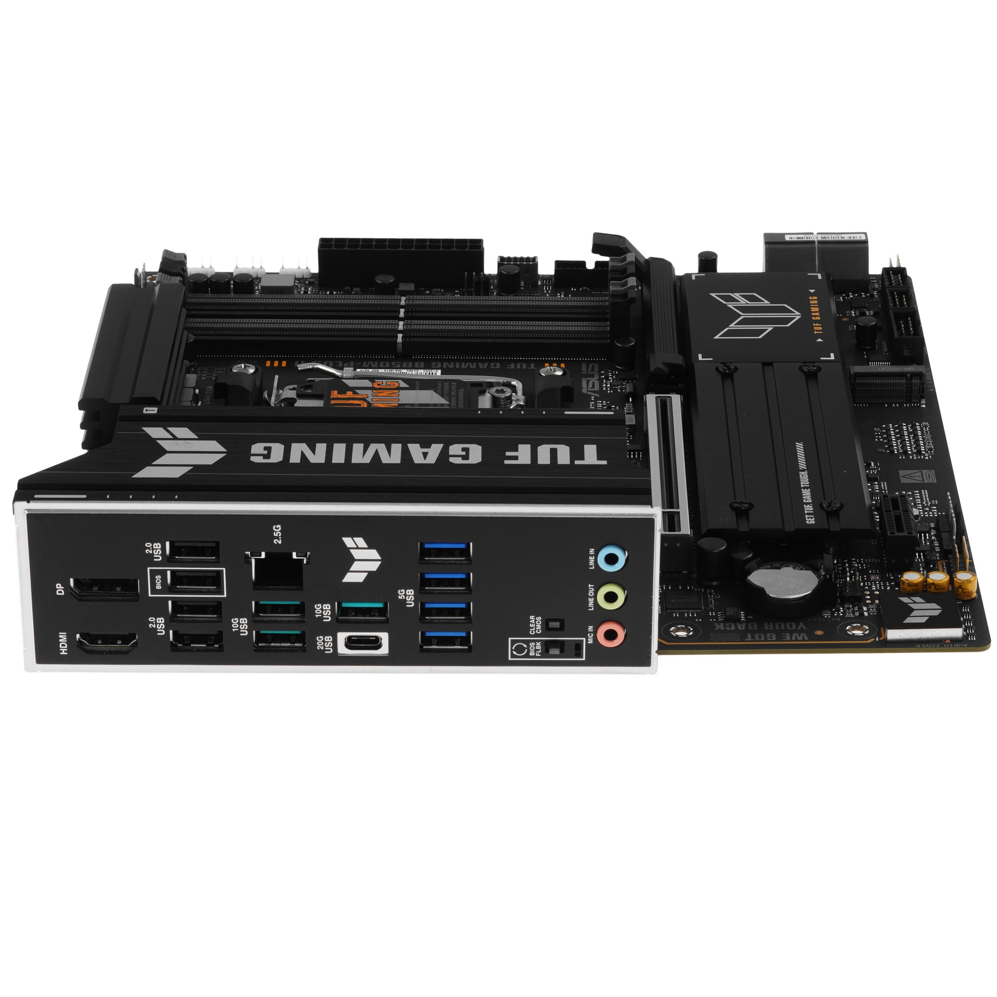 Материнская плата ASUS TUF GAMING B850M-PLUS II, AM5, B850, 4*DDR5, 4*SATA, 3*M.2, 7*USB 3.2, 4*USB