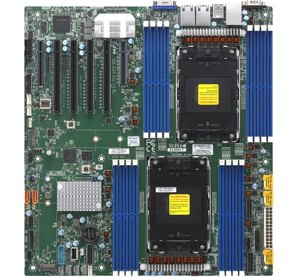 Материнская плата Supermicro X13DEI, 2xLGA-4677, Intel Xeon SP gen 4, Intel C741, 16x DDR5 4800/4400