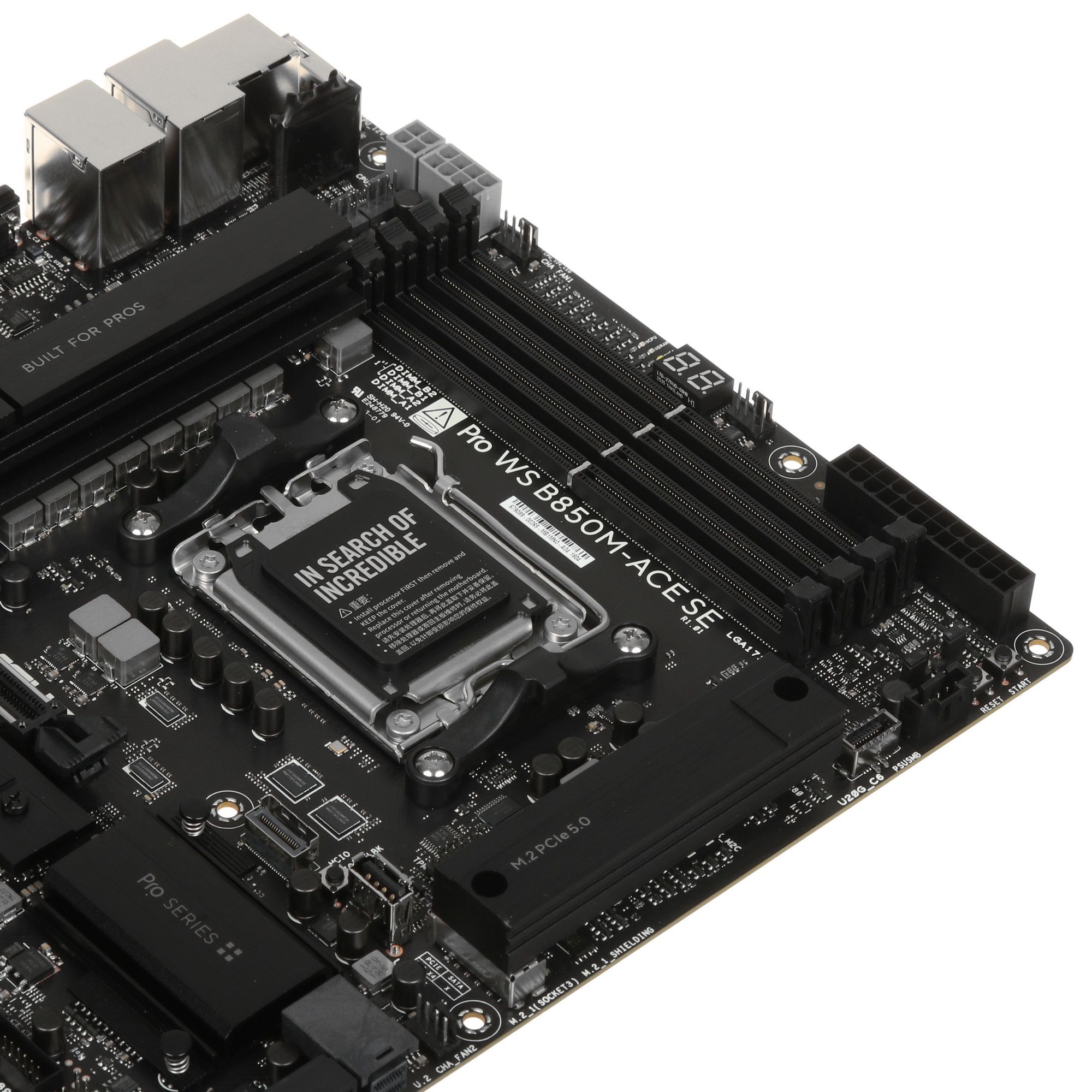 Материнская плата ASUS PRO WS B850M-ACE SE AM5 ATX 4xDDR5 2xPCIEx16 2xM.2 2хUSB-C DP HDMI VGA 10GLAN