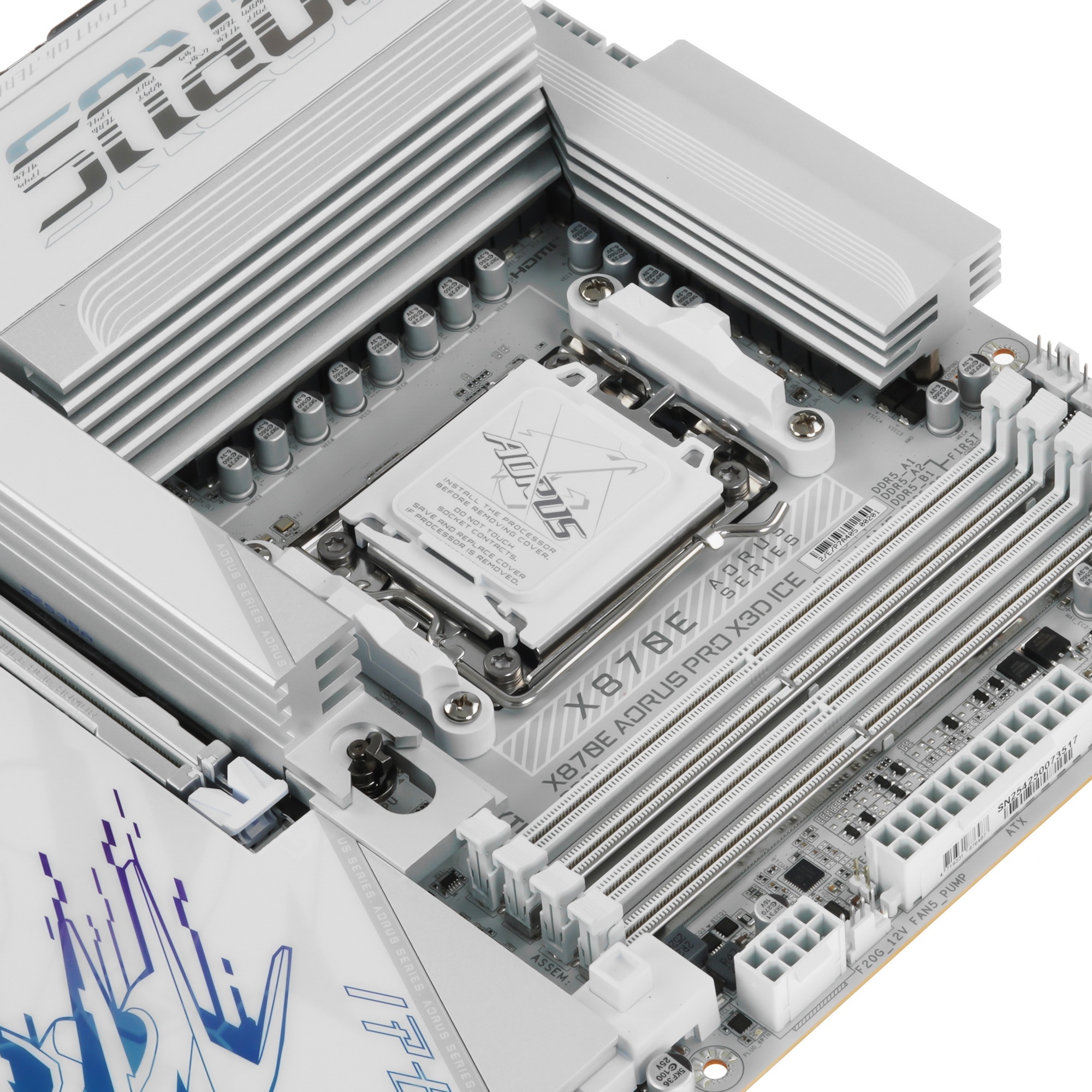 Материнская плата Gigabyte X870E AORUS PRO X3D ICE Socket AM5 AMD X870E 4xDDR5 ATX AC`97 8ch(7.1) 5G
