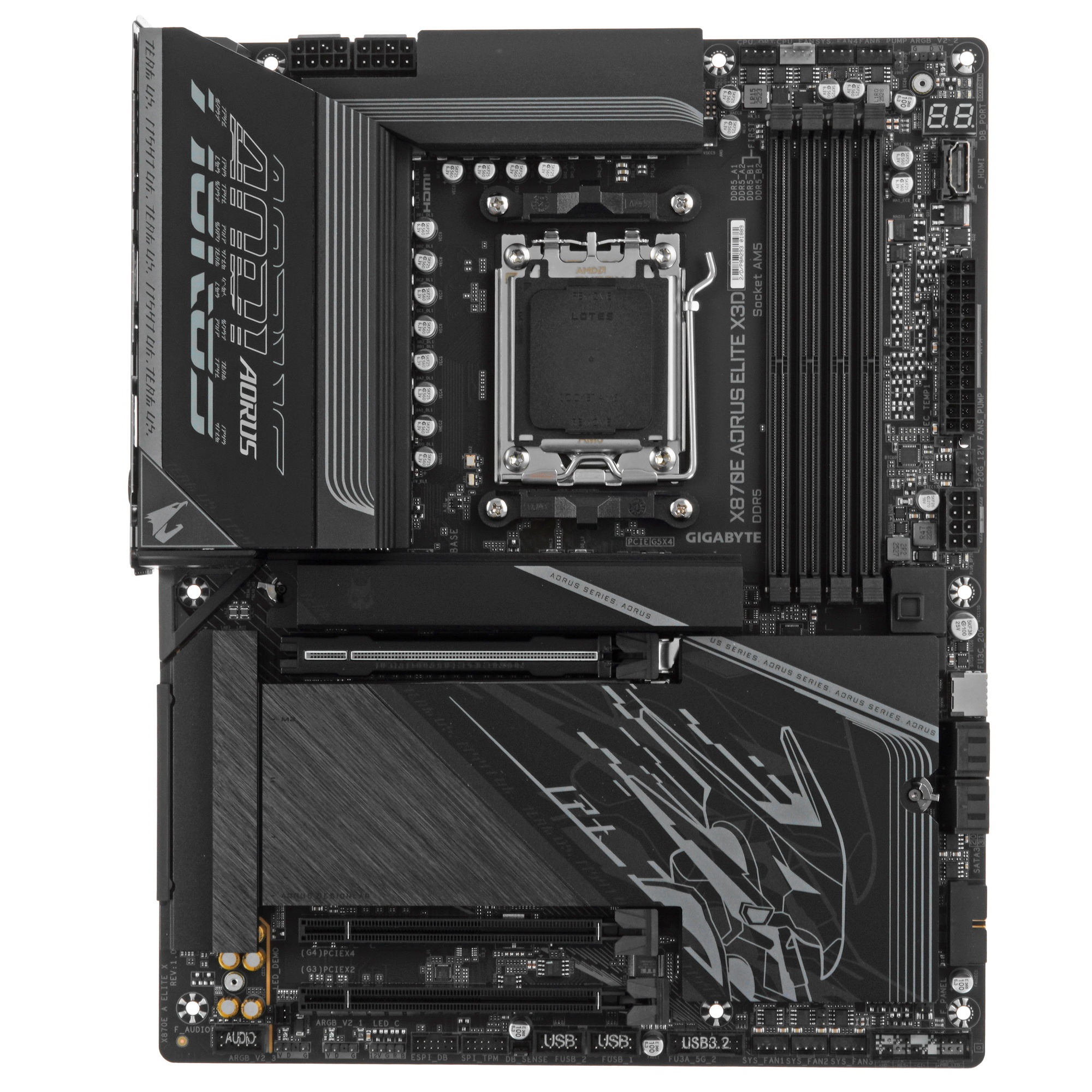 Материнская плата Gigabyte X870E AORUS ELITE X3D Socket AM5 AMD X870E 4xDDR5 ATX AC`97 8ch(7.1) 5Gig