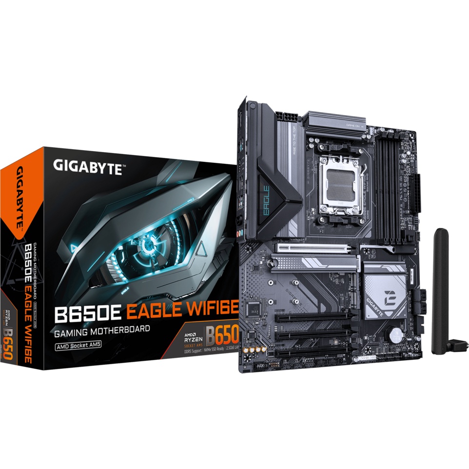 Материнская плата Gigabyte B650E EAGLE WF6E Socket AM5 AMD B650 4xDDR5 ATX AC`97 8ch(7.1) GbLAN RAID