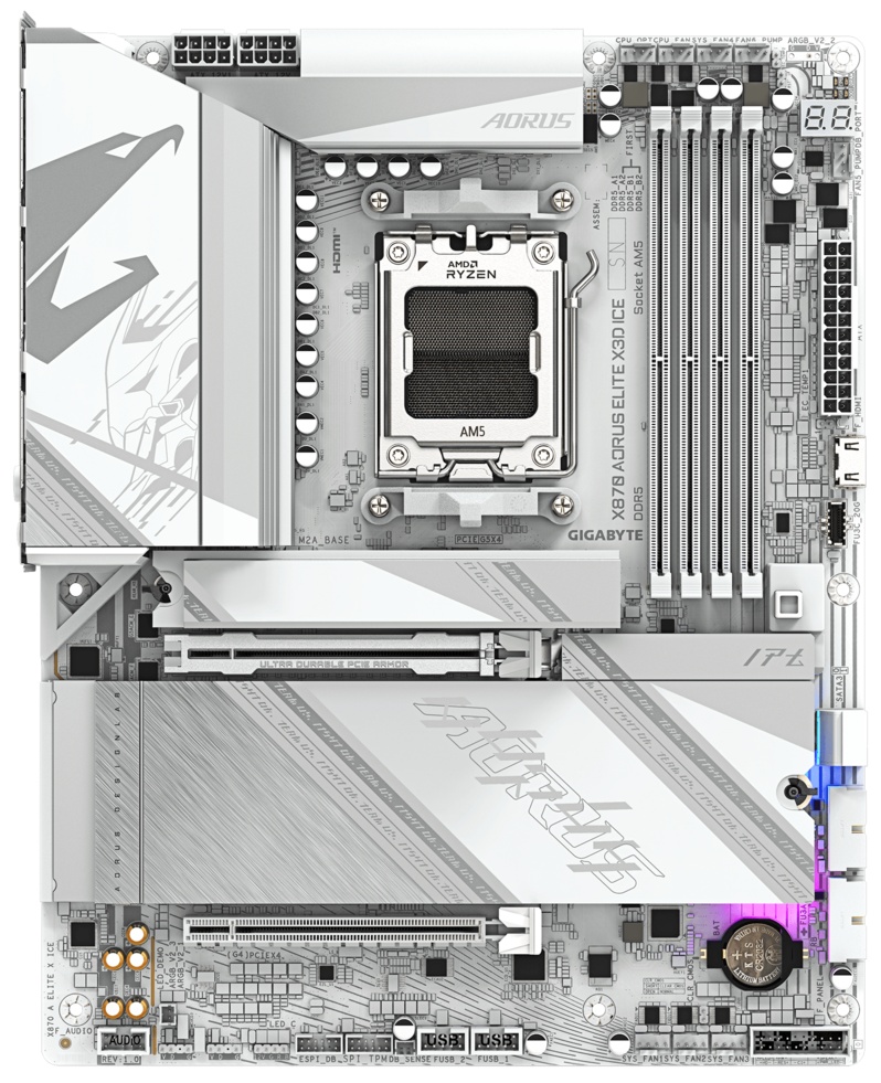 Материнская плата Gigabyte X870 AORUS ELITE X ICE