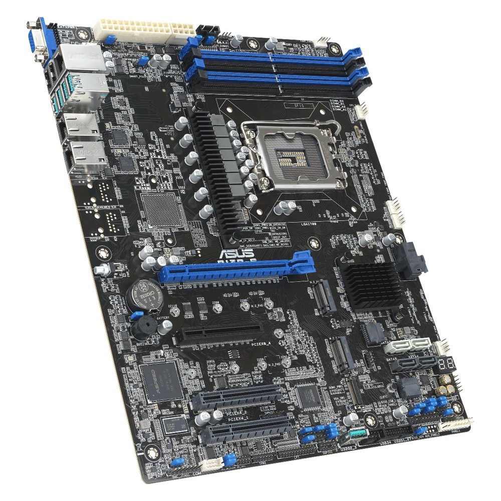 Материнская плата ASUS P13R-E, ATX, 1 x Socket LGA1700, Intel C266, 4x DDR5 4400, 4x PCI-E x4+x8 Gen