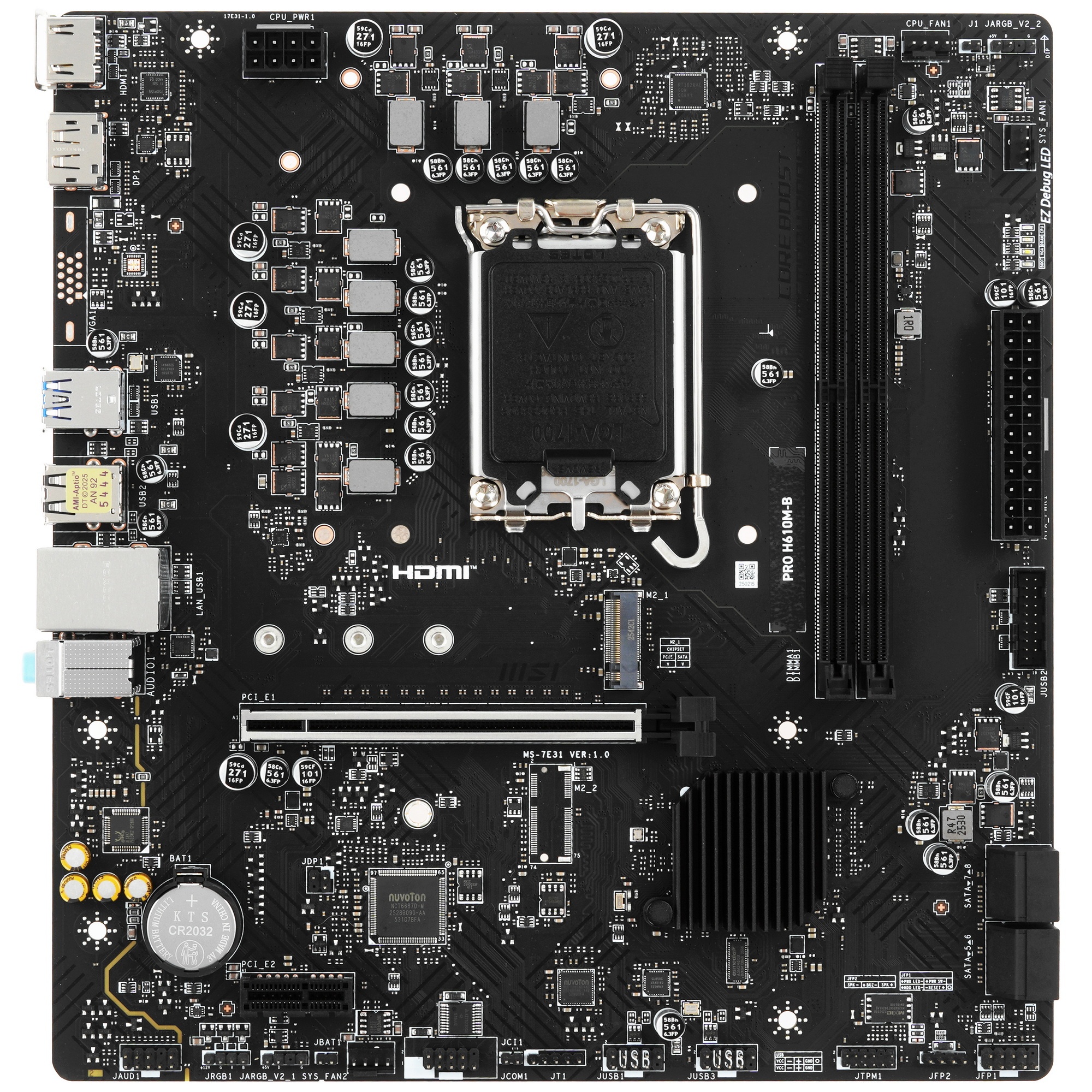 Материнская плата H610 S1700 MATX PRO H610M-B MSI