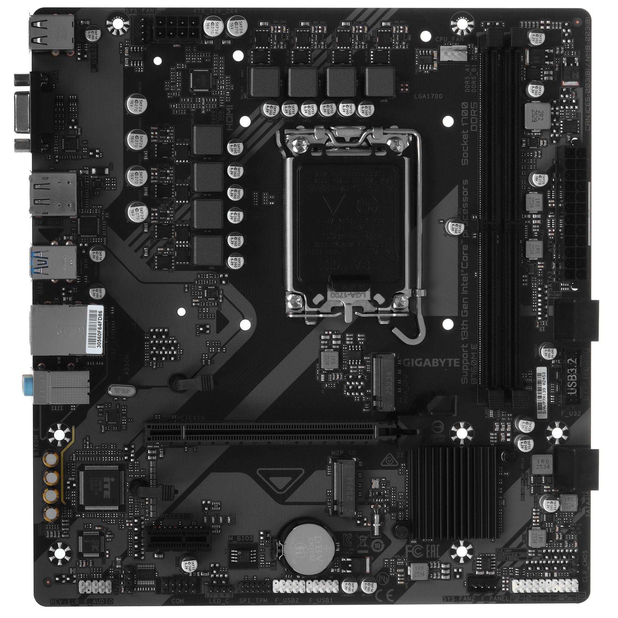 Материнская плата Gigabyte B760M E rev. 1.0