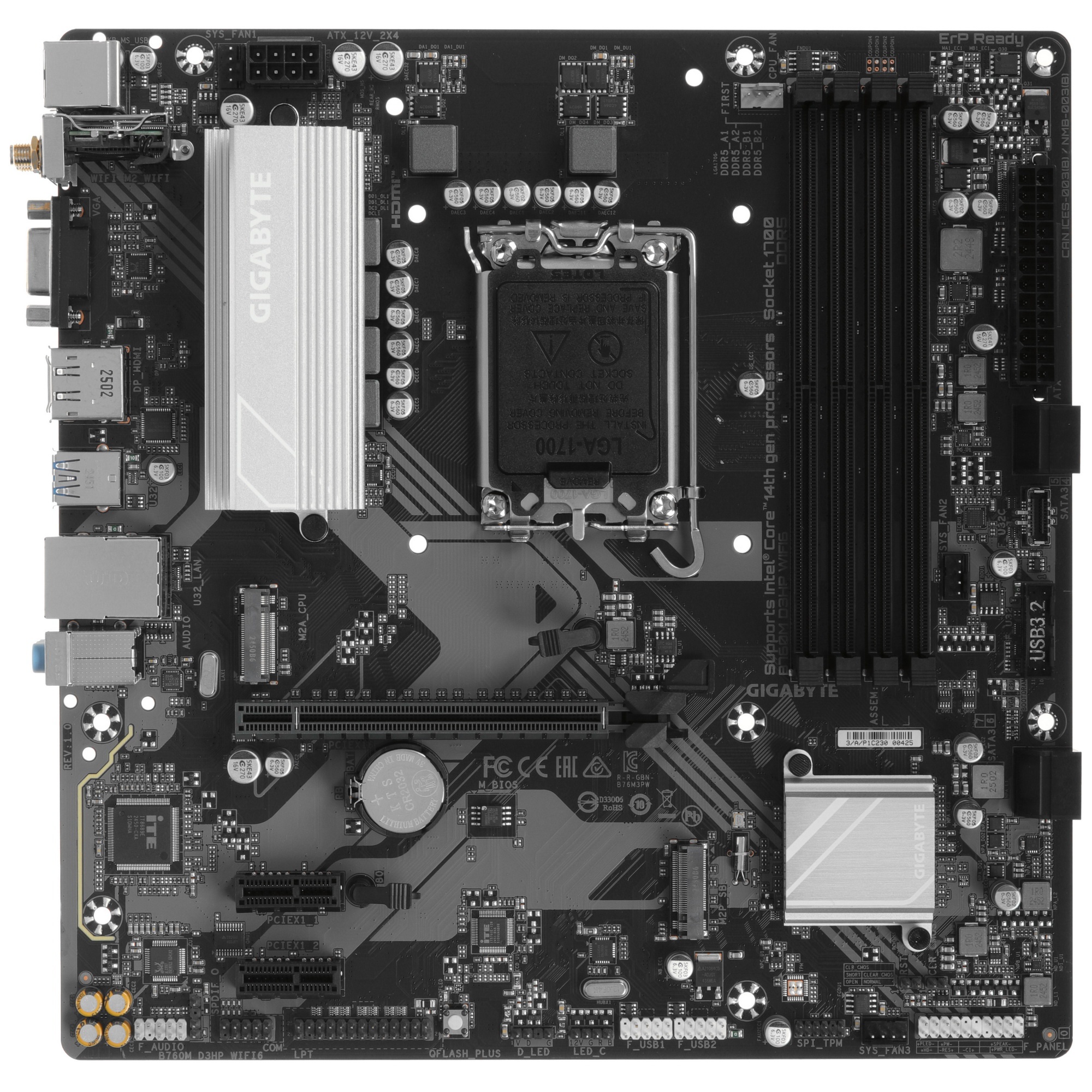Материнская плата Gigabyte B760M D3HP WIFI6, RTL