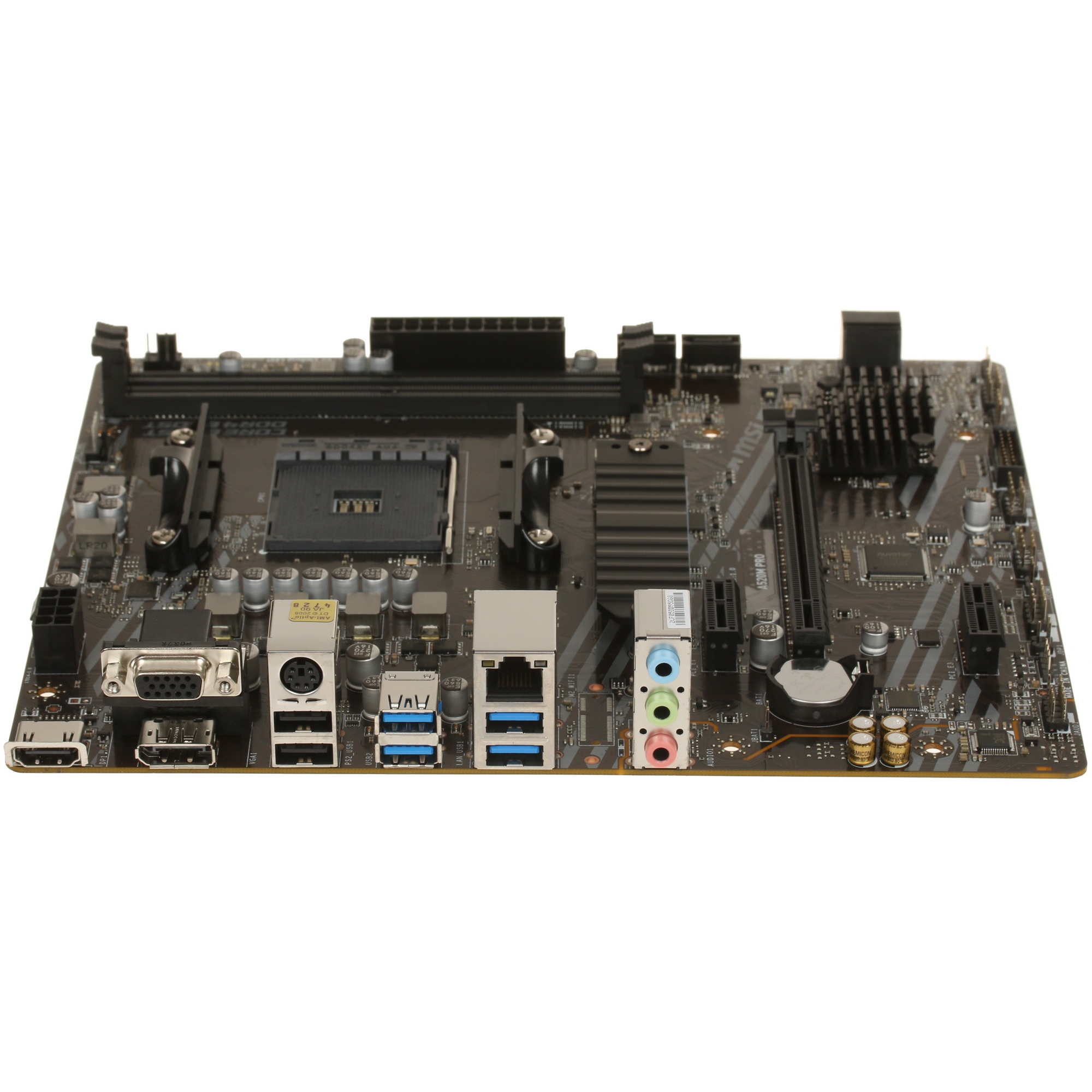 Материнская плата MSI A520M PRO, AM4, AMD A520, 2xDDR4, 4xSATA, 1xM.2, 1xPCIe 3.0 x16, 1xDVI-D, 1xHD