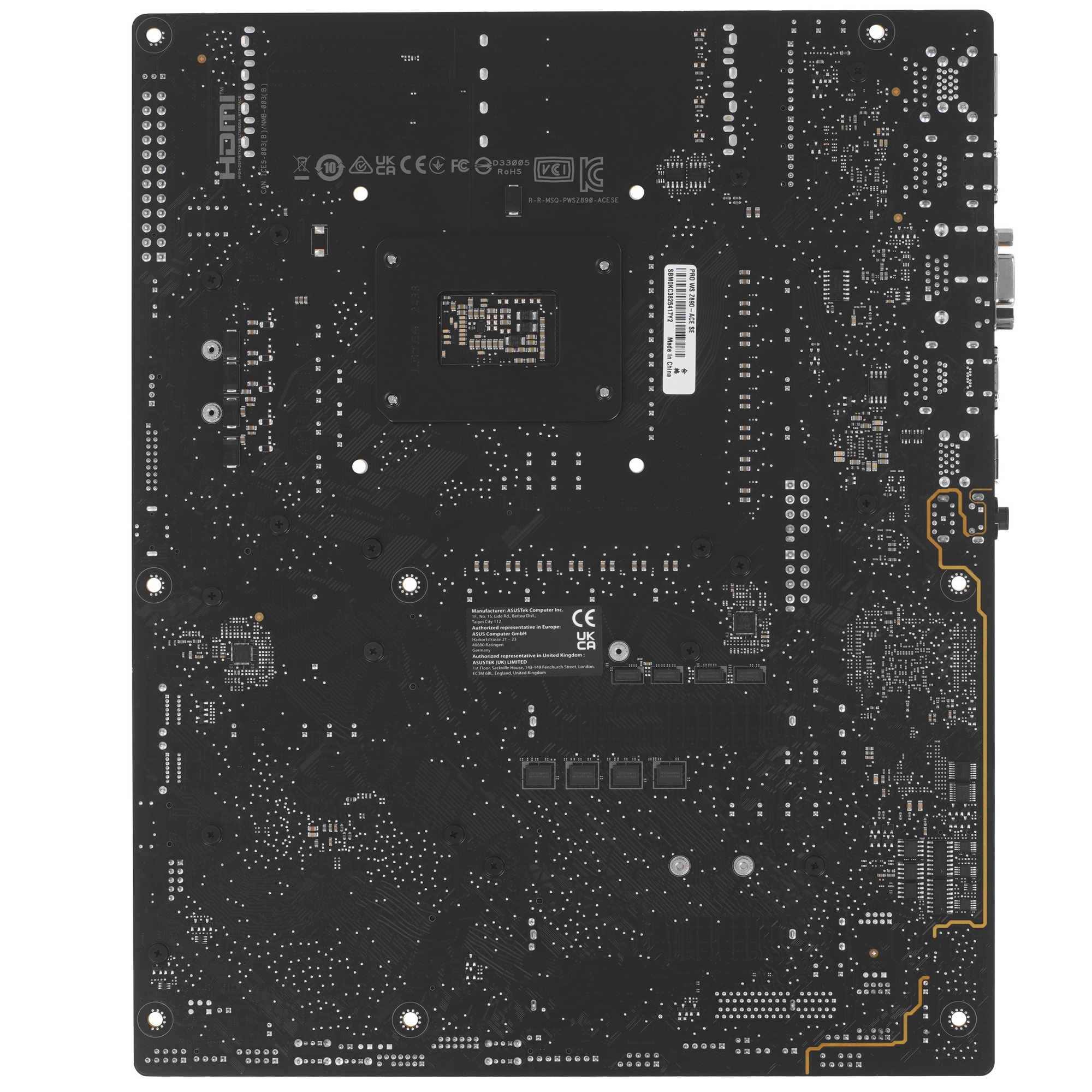 Материнская плата ASUS PRO WS Z890-ACE SE LGA1851 ATX 4хDDR5 3xPCIEx16 4xM.2 Thunderbolt USB-C HDMI