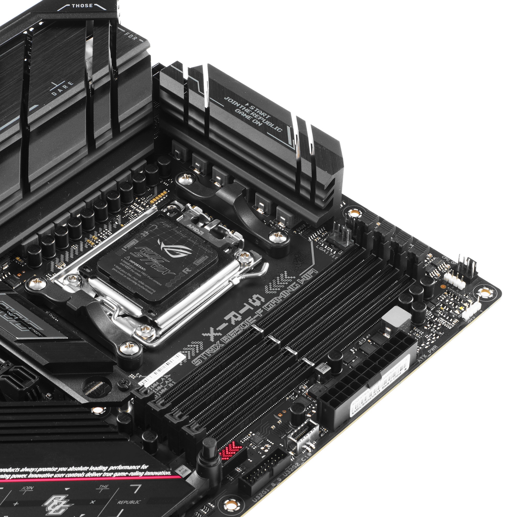 Материнская плата ASUS ROG STRIX B650E-F GAMING WIFI, AM5, AMD B650, 4xDDR5, 4xSATA, 3xM.2, 1xPCI-E