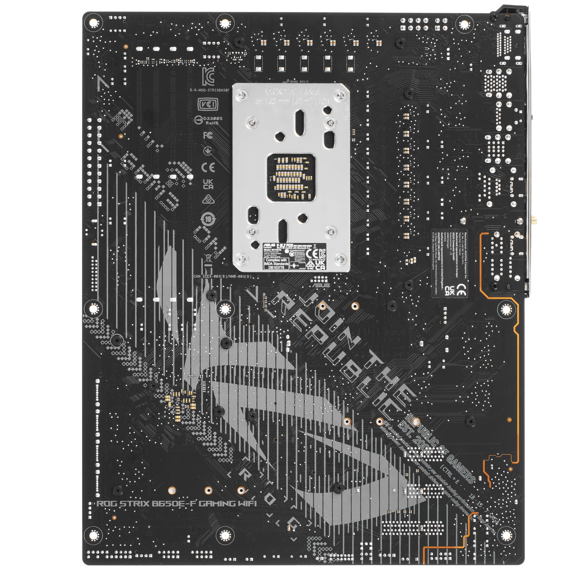 Материнская плата ASUS ROG STRIX B650E-F GAMING WIFI, AM5, AMD B650, 4xDDR5, 4xSATA, 3xM.2, 1xPCI-E