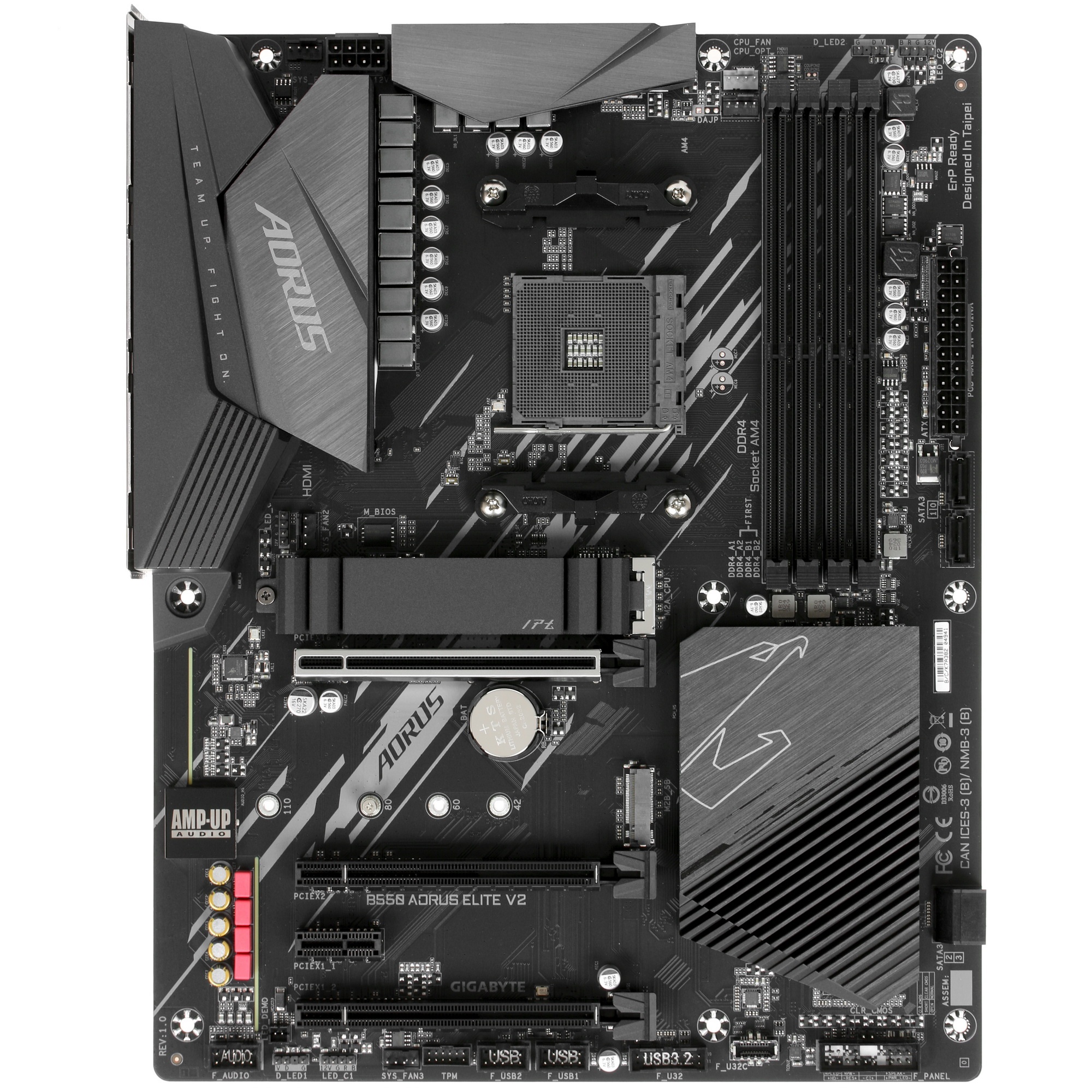 Материнская плата Gigabyte B550 AORUS ELITE V2 Soc-AM4 AMD B550 4xDDR4 ATX AC`97 8ch(7.1) 2.5Gg RAID