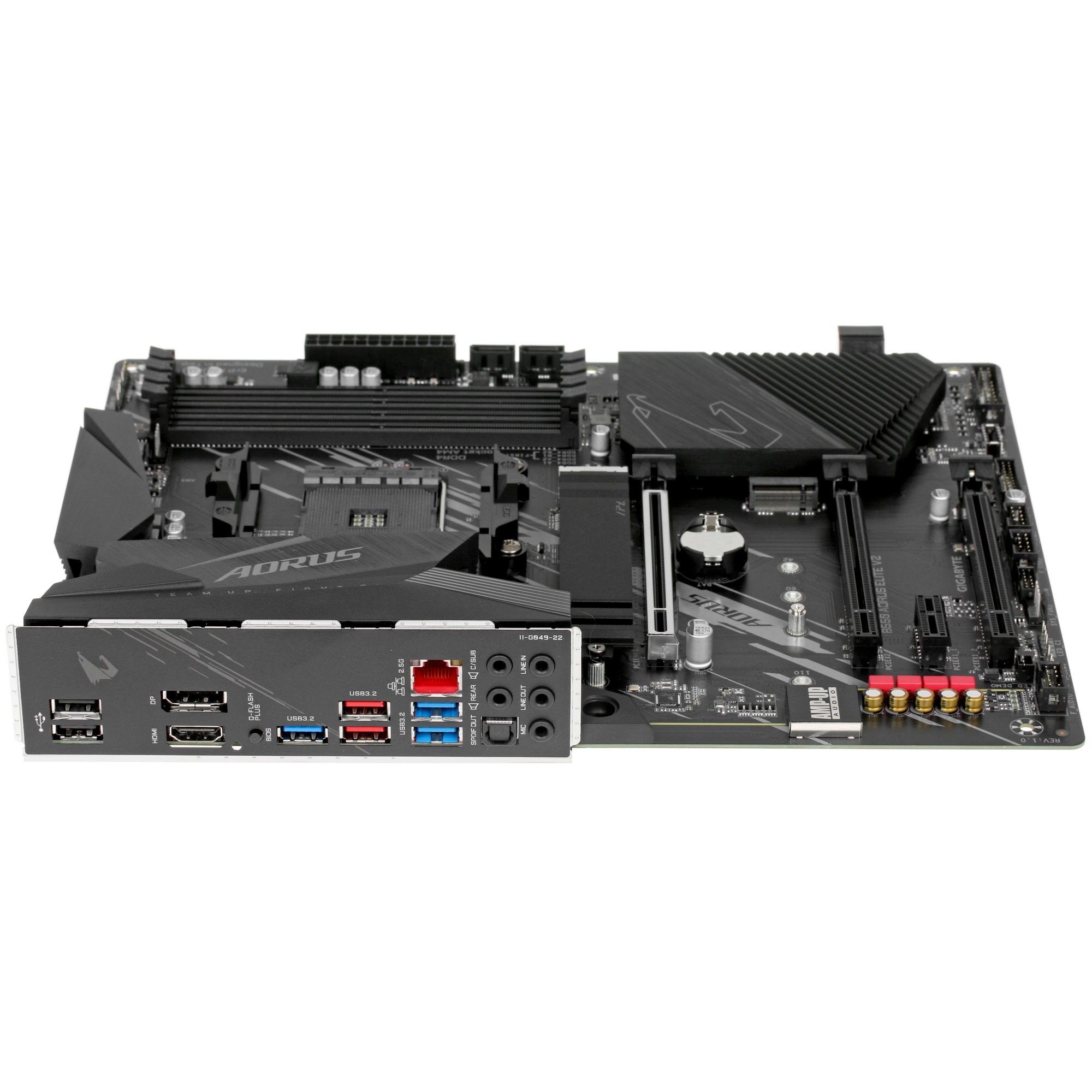 Материнская плата Gigabyte B550 AORUS ELITE V2 Soc-AM4 AMD B550 4xDDR4 ATX AC`97 8ch(7.1) 2.5Gg RAID