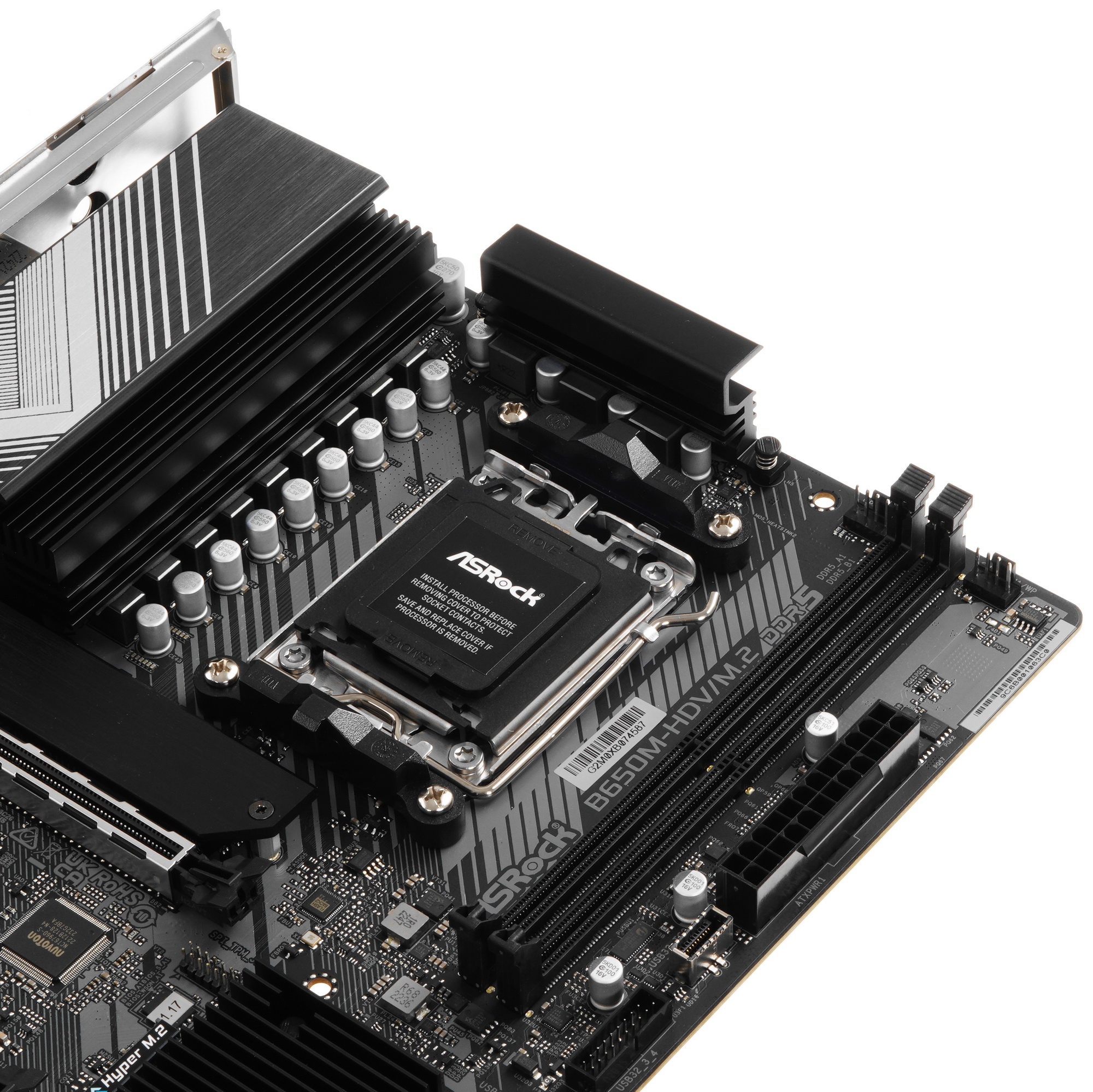 Материнская плата ASRock B650M-HDV/M.2, Socket AM5, AMD B650, 2xDDR5-5200, HDMI+DP, 2xPCI-Ex16, 1xPC