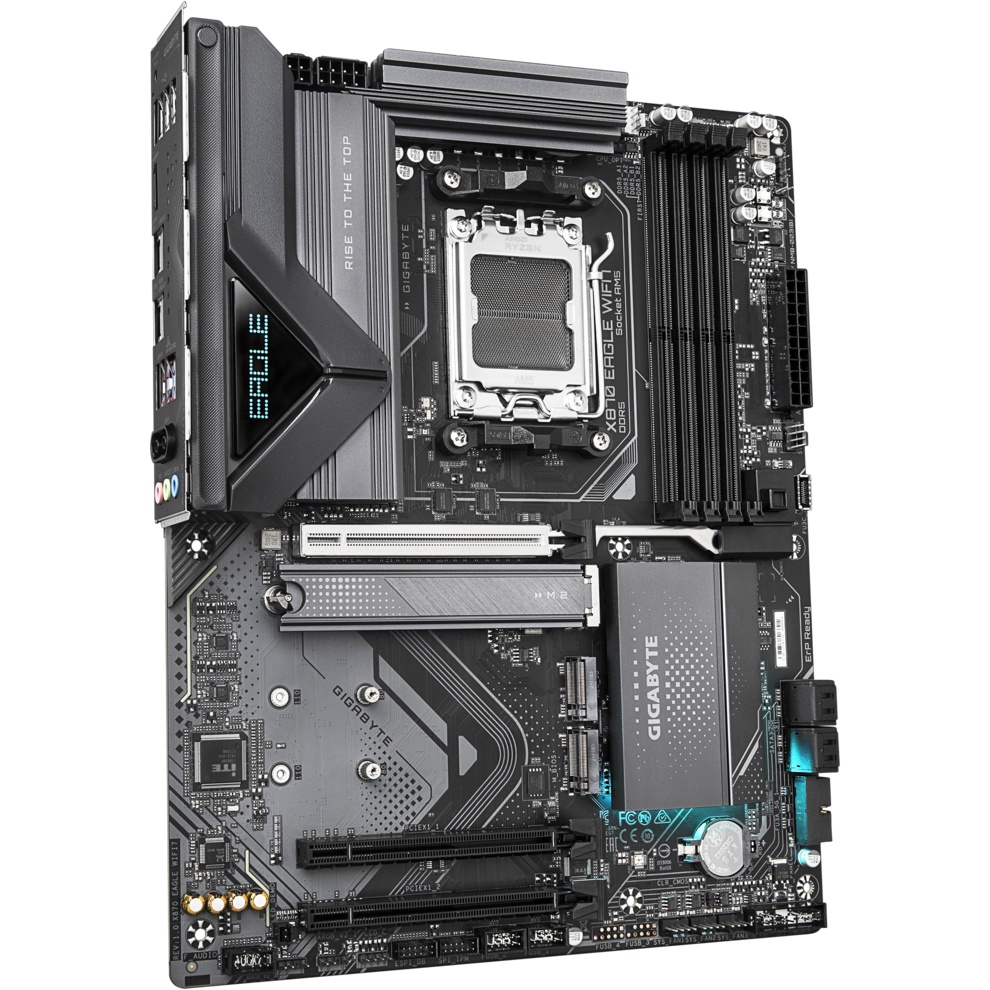 Материнская плата Gigabyte OEM X870 EAGLE WIFI7, Socket AM5, AMD X870, 4xDDR5-5200, HDMI, 3xPCI-Ex16