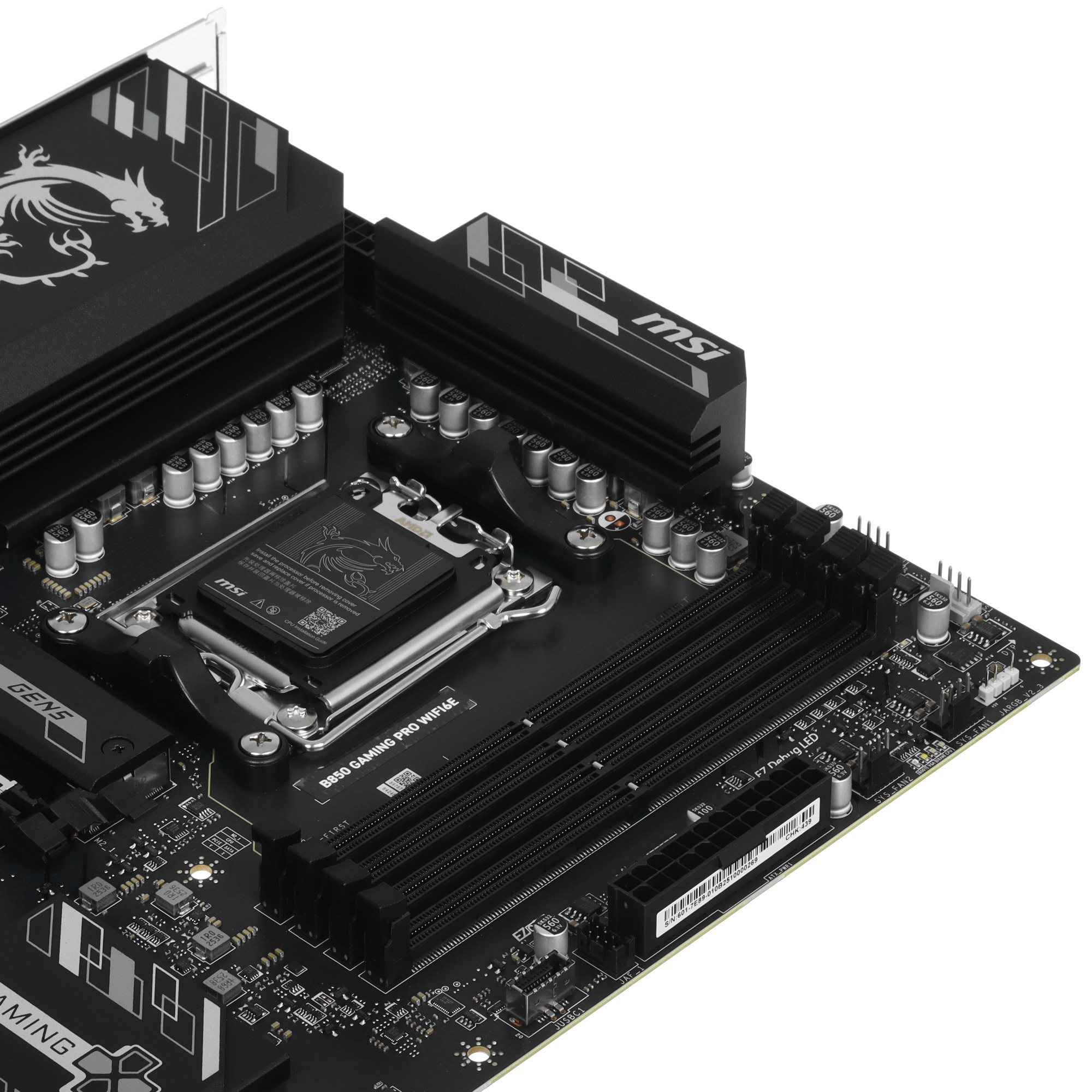 Материнская плата MSI B850 GAMING PRO WIFI6E B850, AM5, 4*DDR5, 4*PCIEx16, 2*M.2, 2*TypeC, 3*USB3.2G