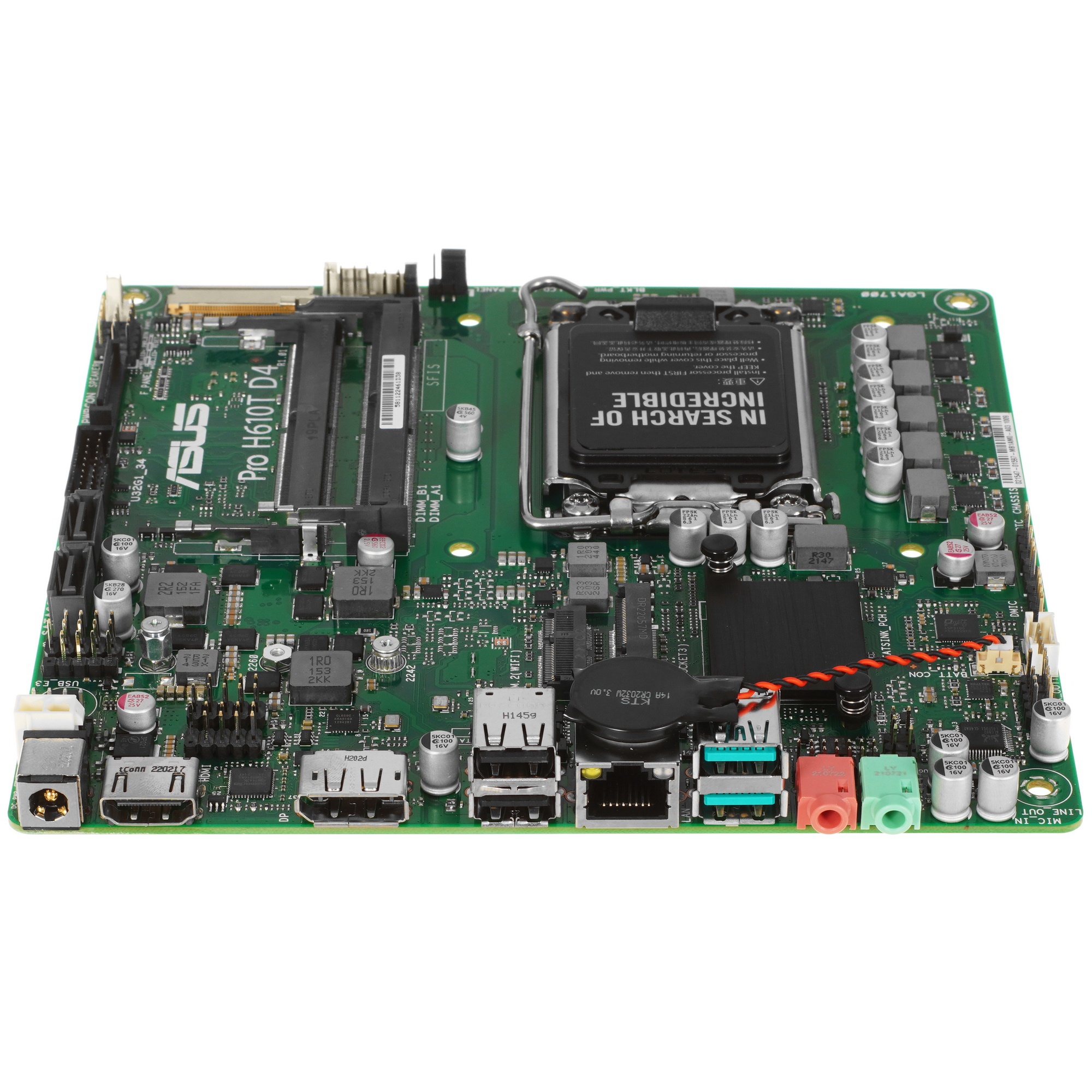 Материнская плата ASUS Pro H610T D4-CSM, LGA 1700, Intel H610, 2xSO-DIMM DDR4, 2xSATA, 1xM.2 (PCIe 4