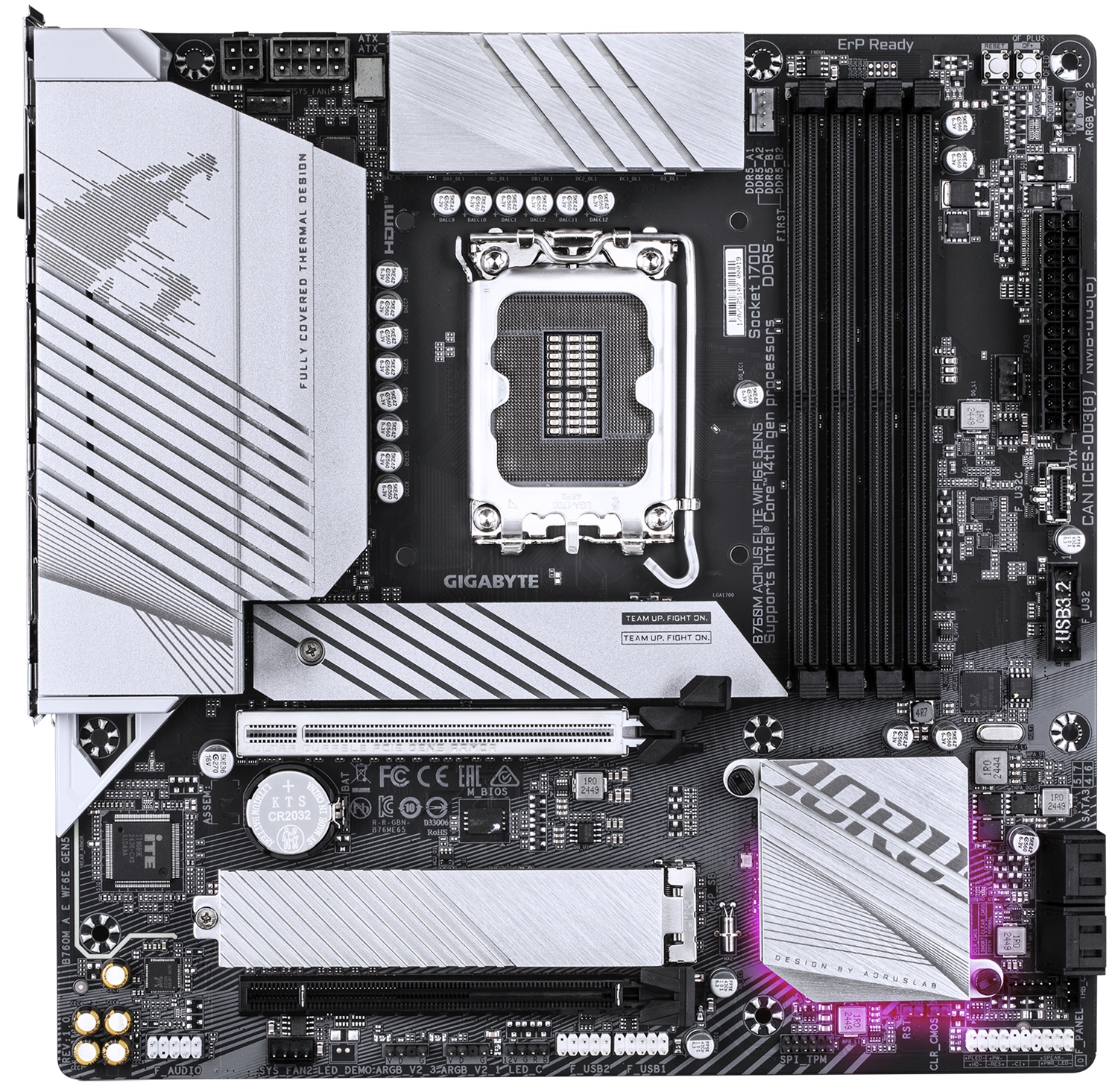 Материнская плата Gigabyte B760M AORUS ELITE WIFI6E GEN5,