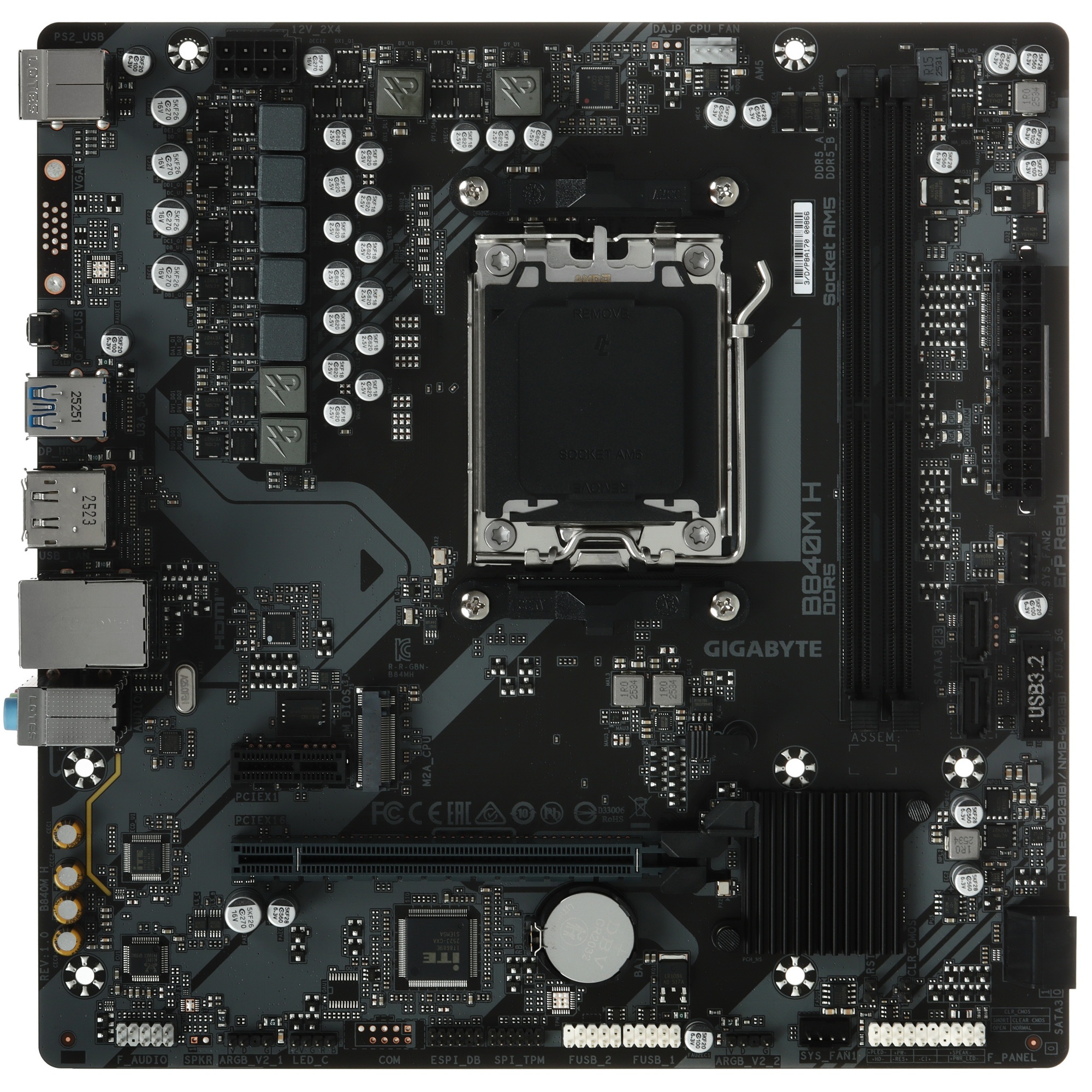 Материнская плата Gigabyte B840M H, RTL