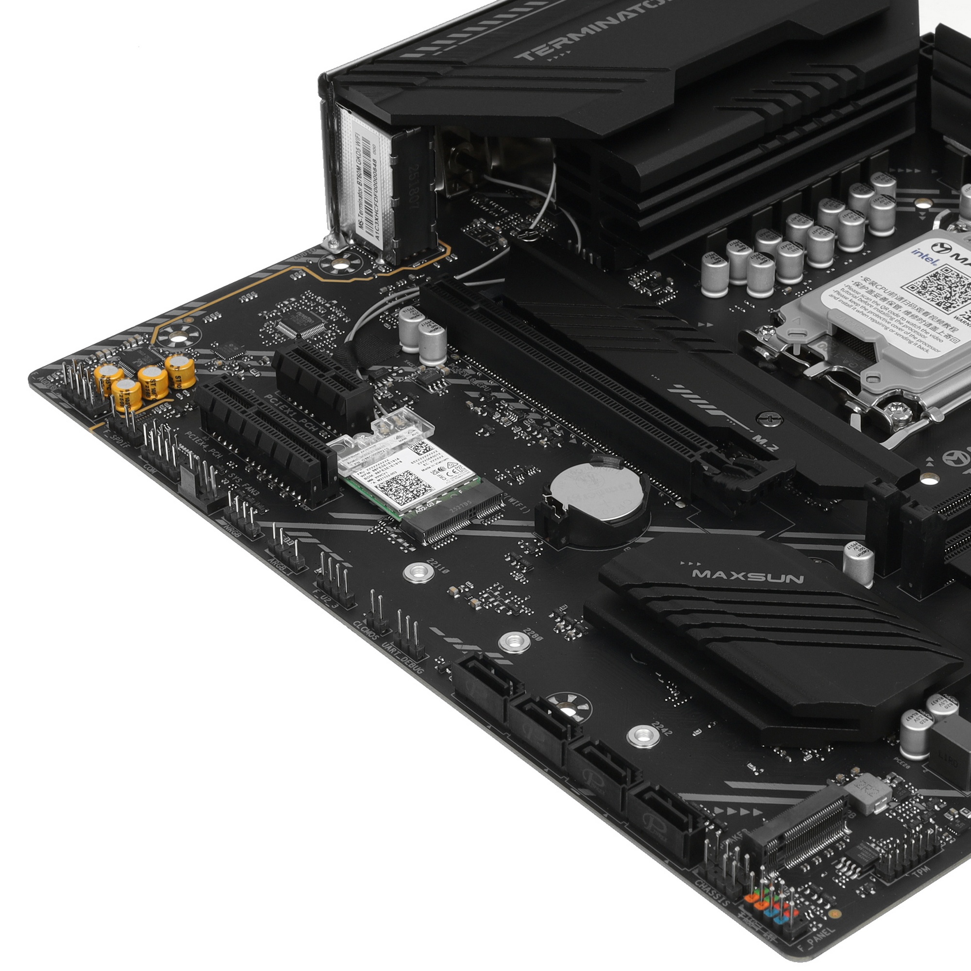 Материнская плата MAXSUN MS-Terminator B760M GKD5 WIFI (Socket 1700, mATX, 2*DDR5(96Gb), DP/HDMI, 4*