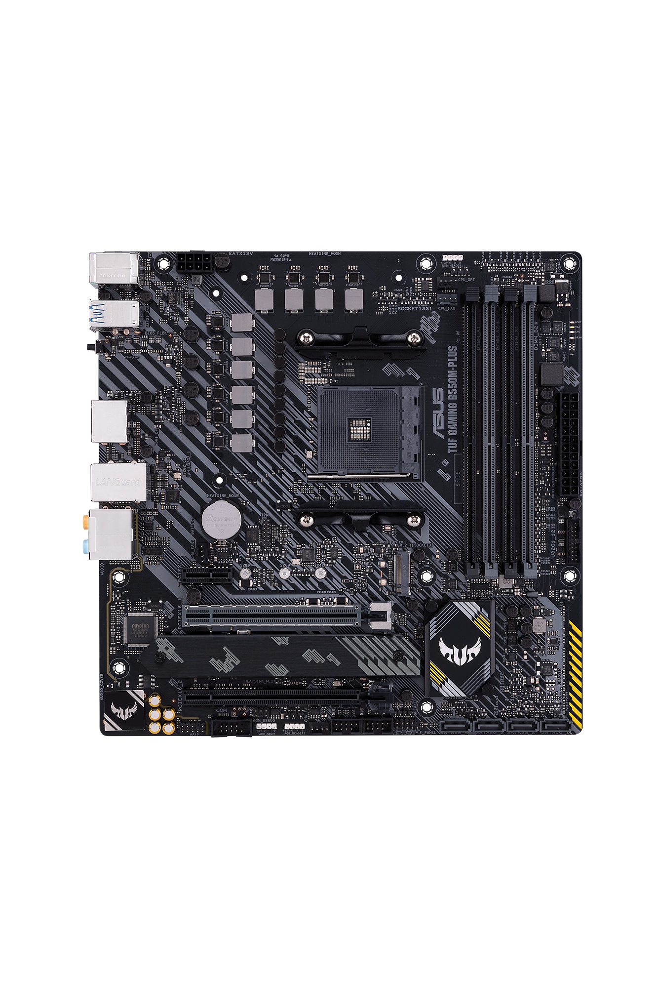 Материнская плата mATX ASUS TUF GAMING B5M-PLUS (AM4, AMD B5, 4*DDR4(40), 4*SATA 6G RAID, 2*M.2, 3*P