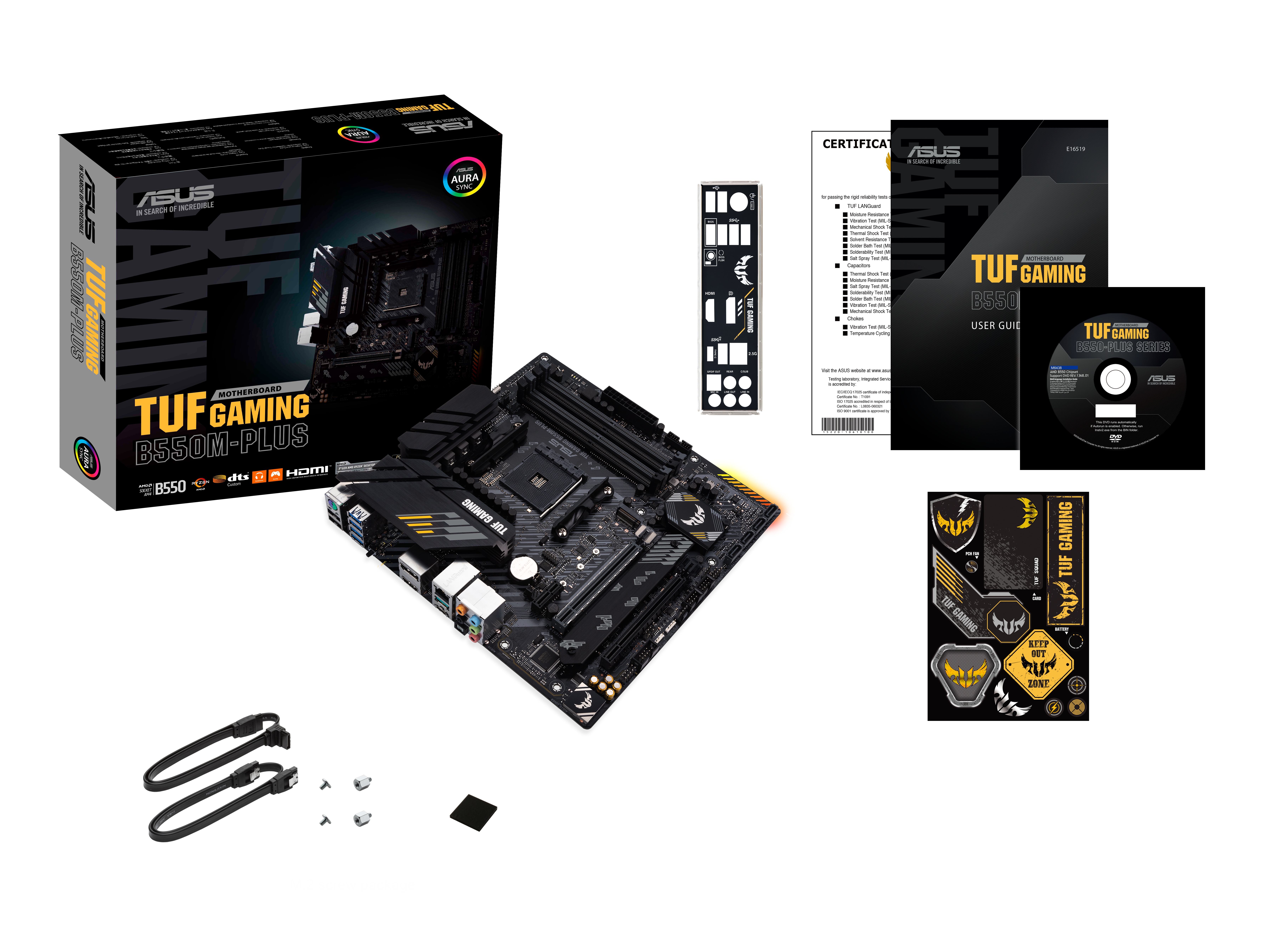 Материнская плата mATX ASUS TUF GAMING B5M-PLUS (AM4, AMD B5, 4*DDR4(40), 4*SATA 6G RAID, 2*M.2, 3*P