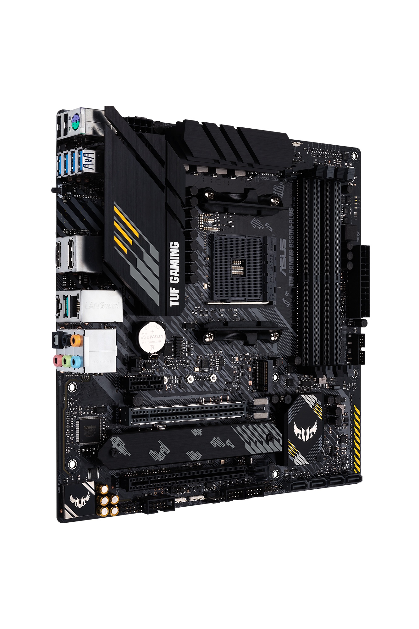 Материнская плата mATX ASUS TUF GAMING B5M-PLUS (AM4, AMD B5, 4*DDR4(40), 4*SATA 6G RAID, 2*M.2, 3*P
