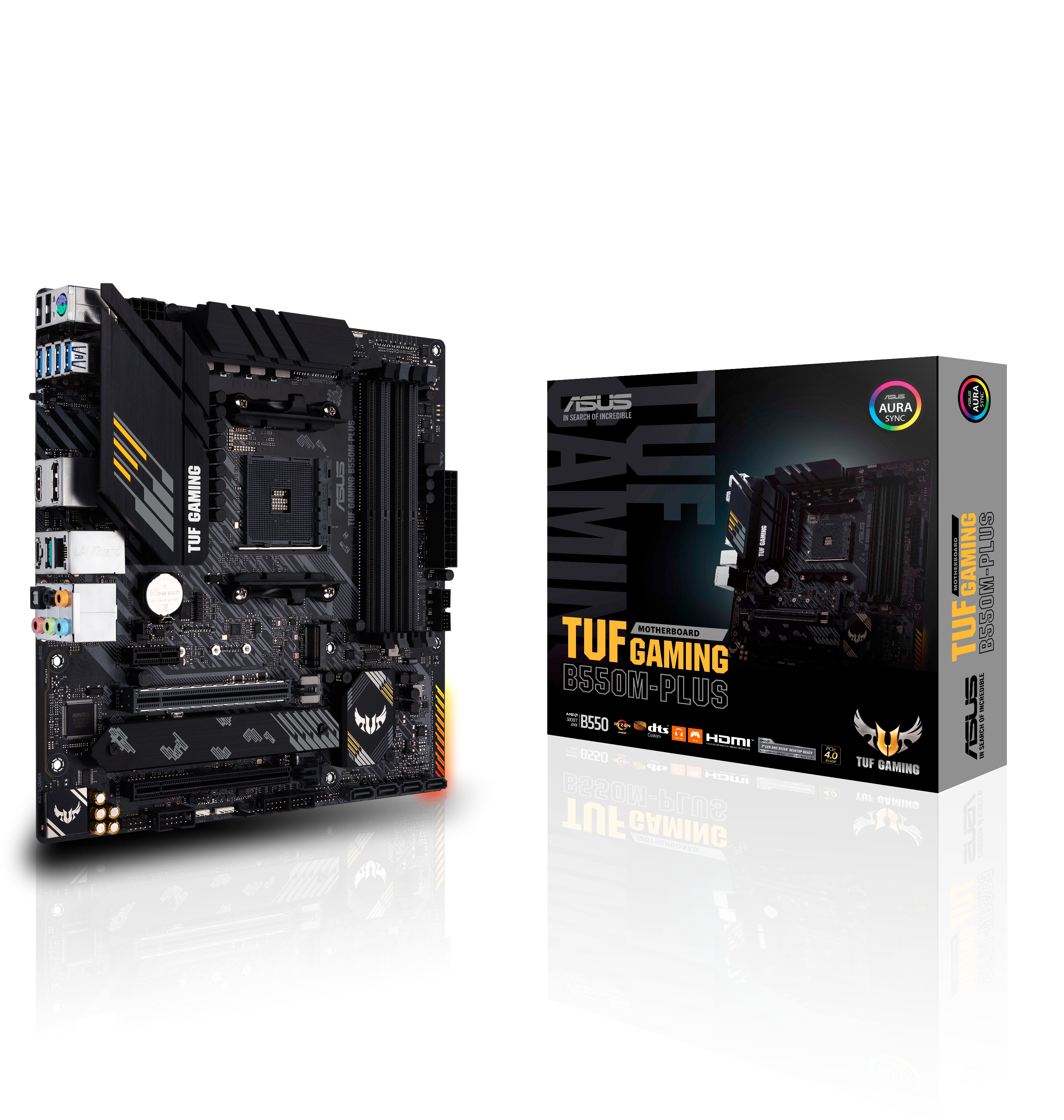 Материнская плата mATX ASUS TUF GAMING B5M-PLUS (AM4, AMD B5, 4*DDR4(40), 4*SATA 6G RAID, 2*M.2, 3*P