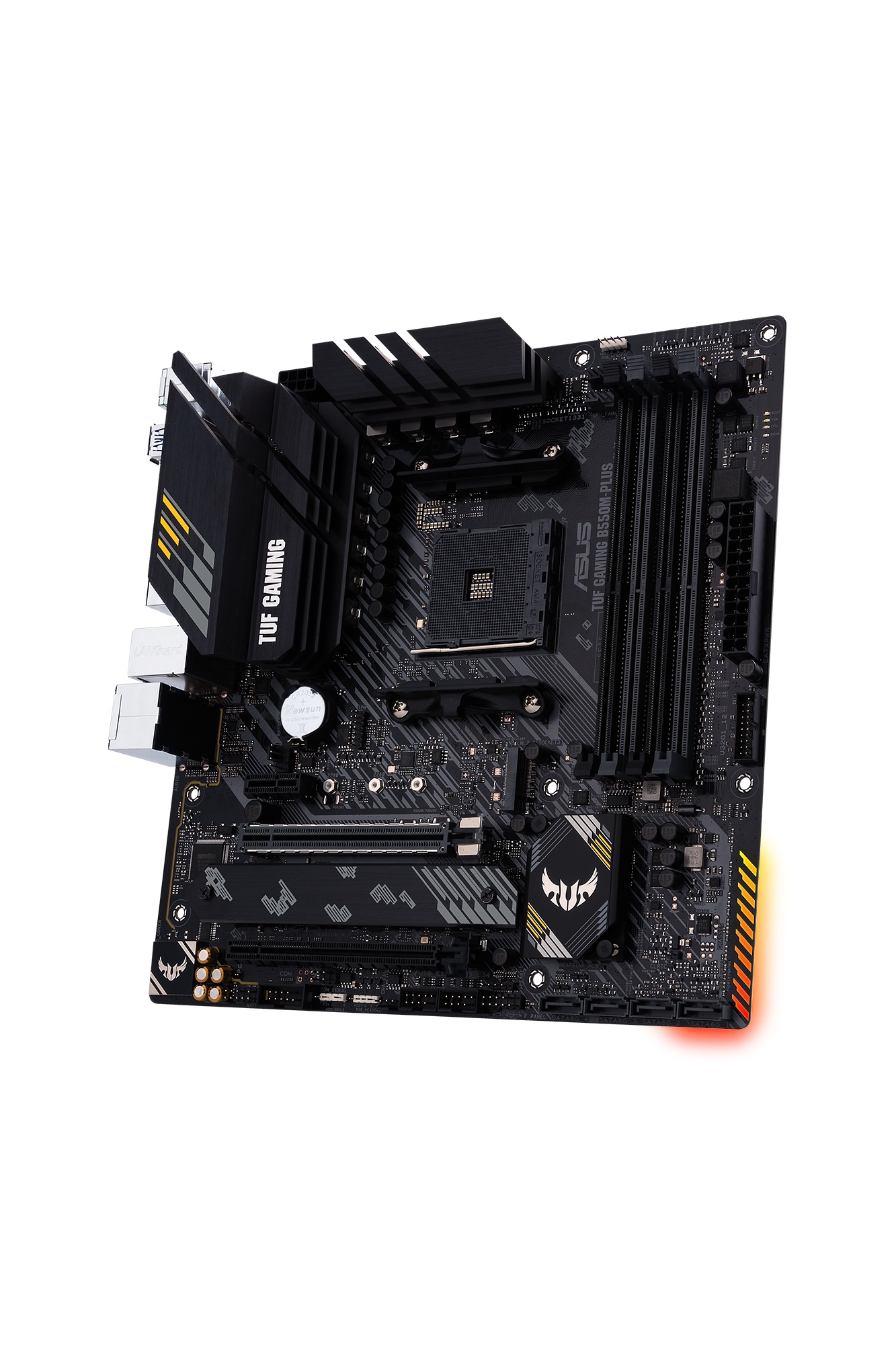Материнская плата mATX ASUS TUF GAMING B5M-PLUS (AM4, AMD B5, 4*DDR4(40), 4*SATA 6G RAID, 2*M.2, 3*P