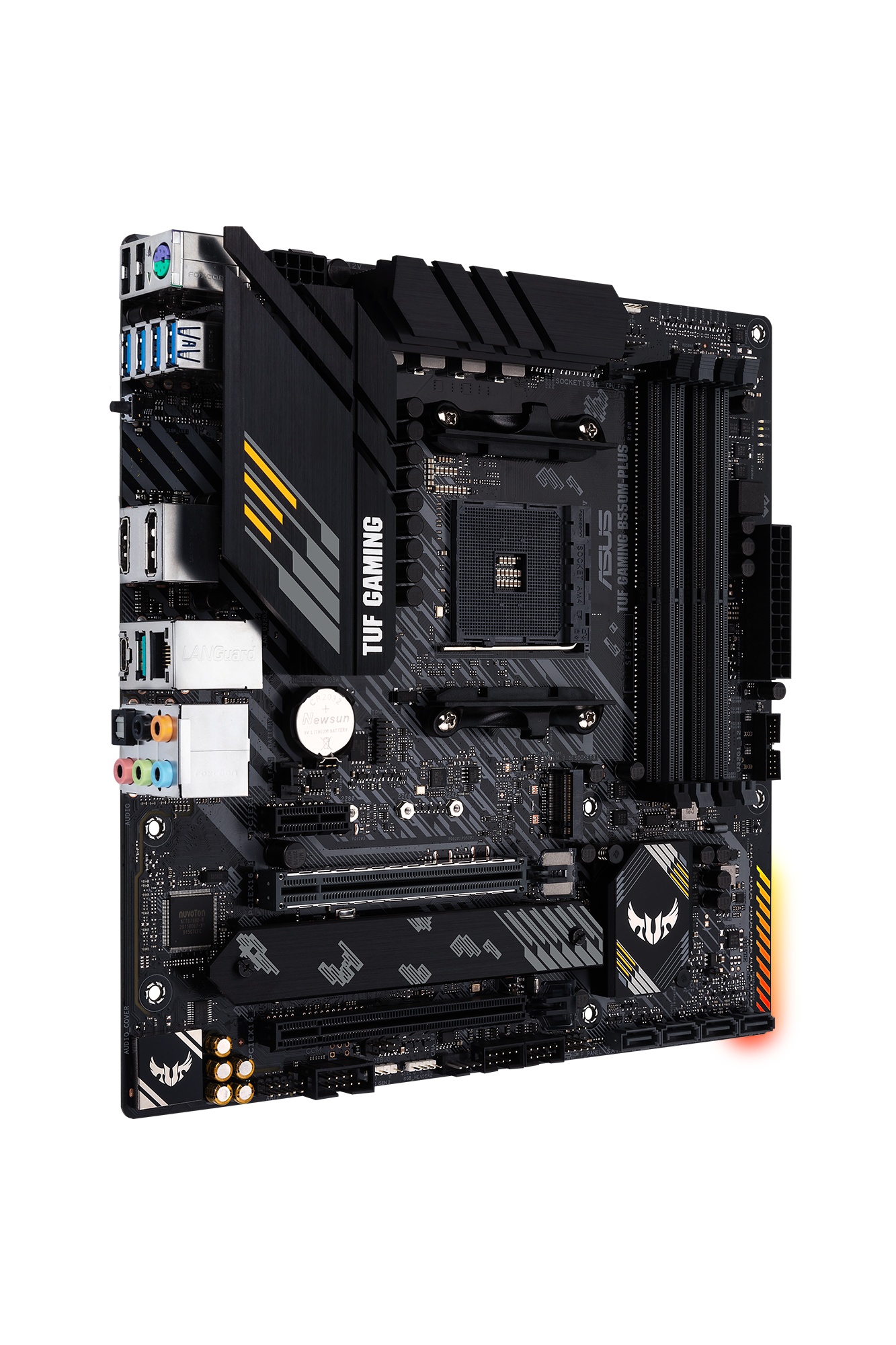 Материнская плата mATX ASUS TUF GAMING B5M-PLUS (AM4, AMD B5, 4*DDR4(40), 4*SATA 6G RAID, 2*M.2, 3*P