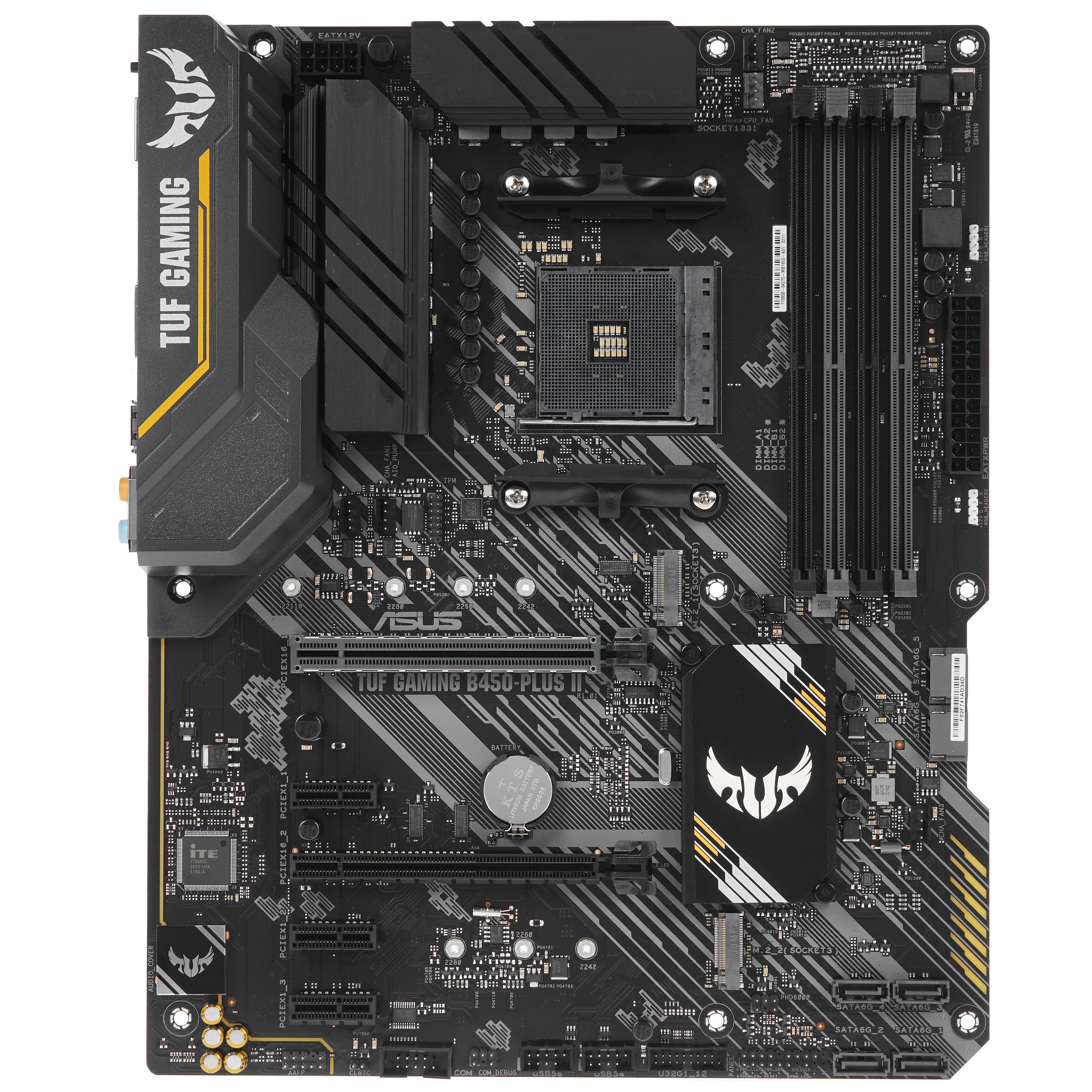 Материнская плата ASUS TUF GAMING B450-PLUS II, AM4, AMD B450, 4xDDR4, 6xSATA, 2xM.2, 1xPCI-E 3.0 x1