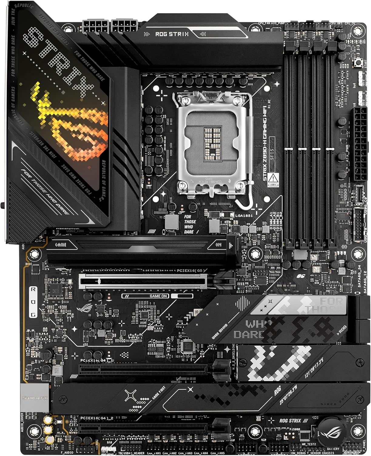 Материнская плата ASUS ROG STRIX Z890-H GAMING WIFI, LGA1851, Intel Z890, 4xDDR5, 4xSATA, 4xM.2, 1xP